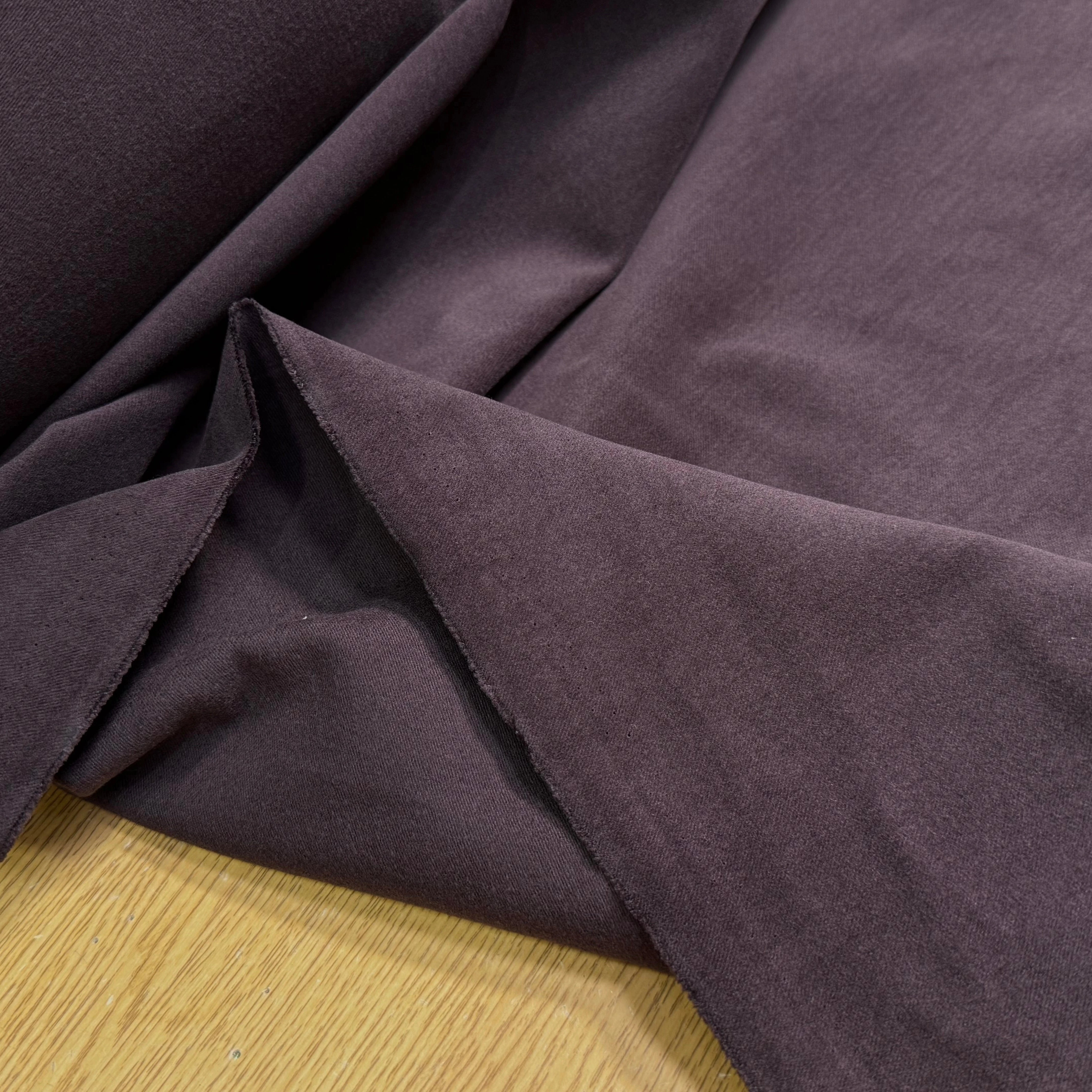 GABARDINE DE COTON GRATTÉE CHOCO BORDEAUX ULTRA BELLE - My Little Coupon