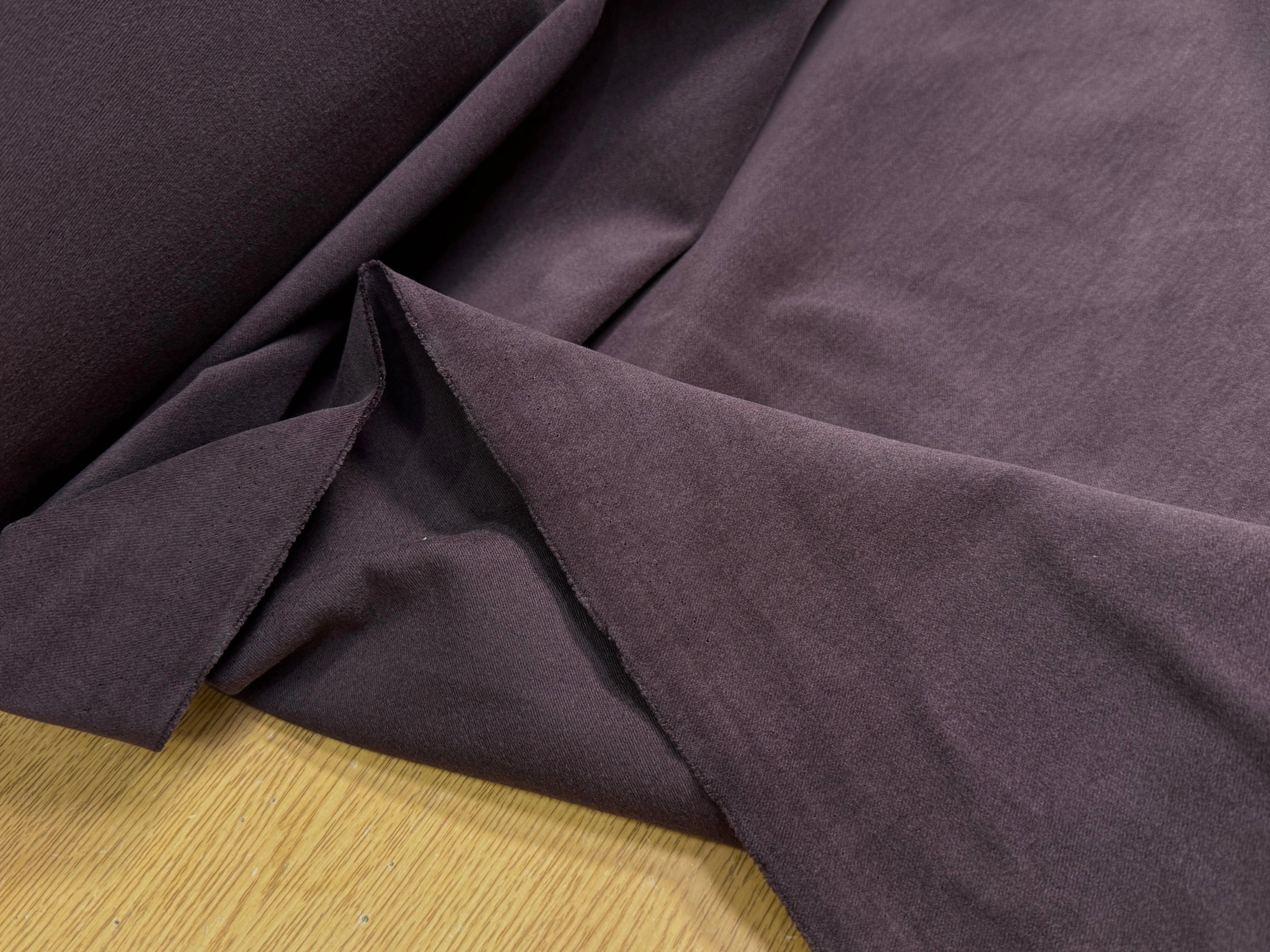 GABARDINE DE COTON GRATTÉE CHOCO BORDEAUX ULTRA BELLE - My Little Coupon