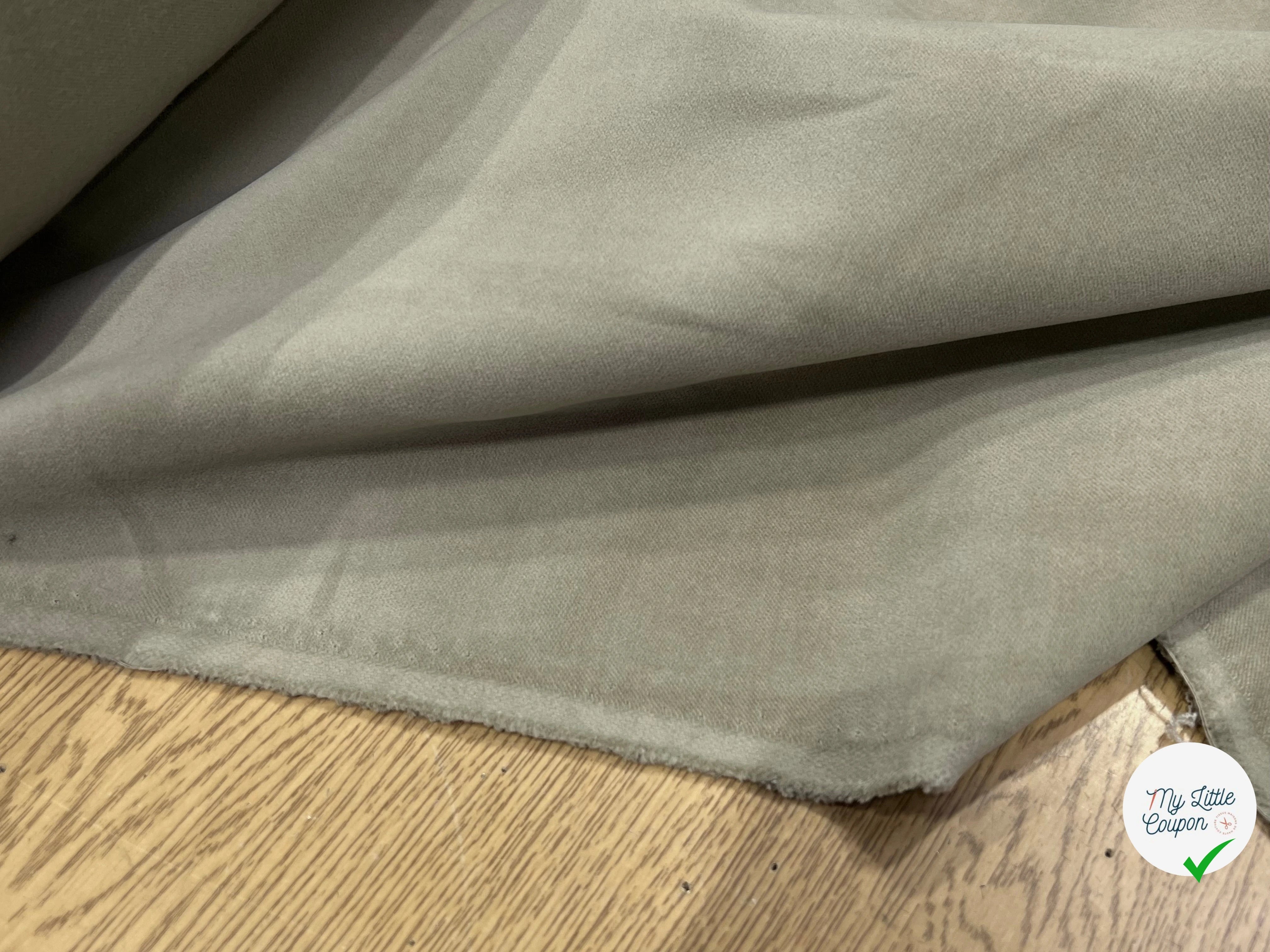 GABARDINE DE COTON GRATTÉE DUVETEUX LOURDE BEIGE 100% COTON 150CM - My Little Coupon