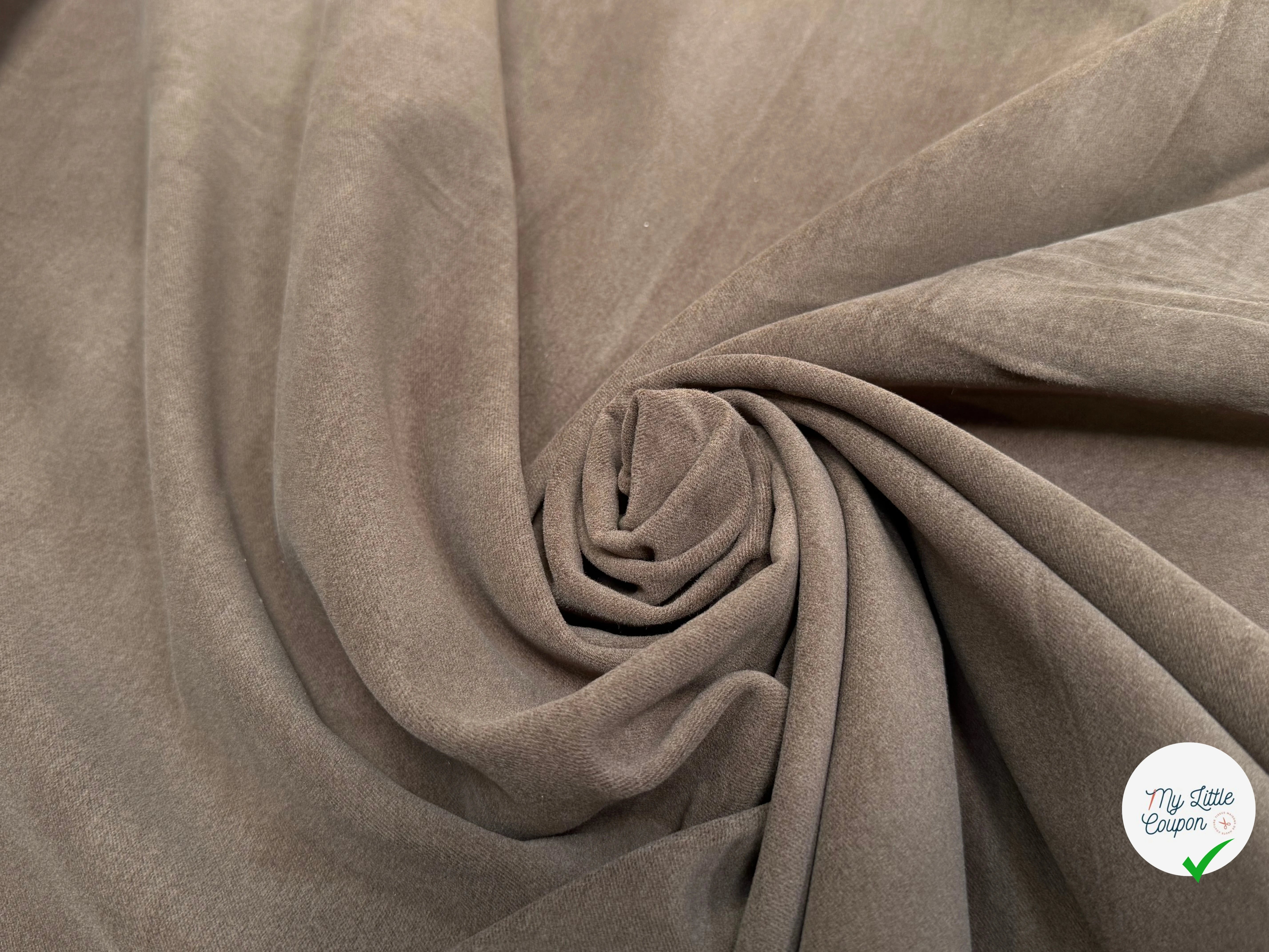 GABARDINE DE COTON GRATTÉE ULTRA BELLE CHOCO CARAMEL - My Little Coupon