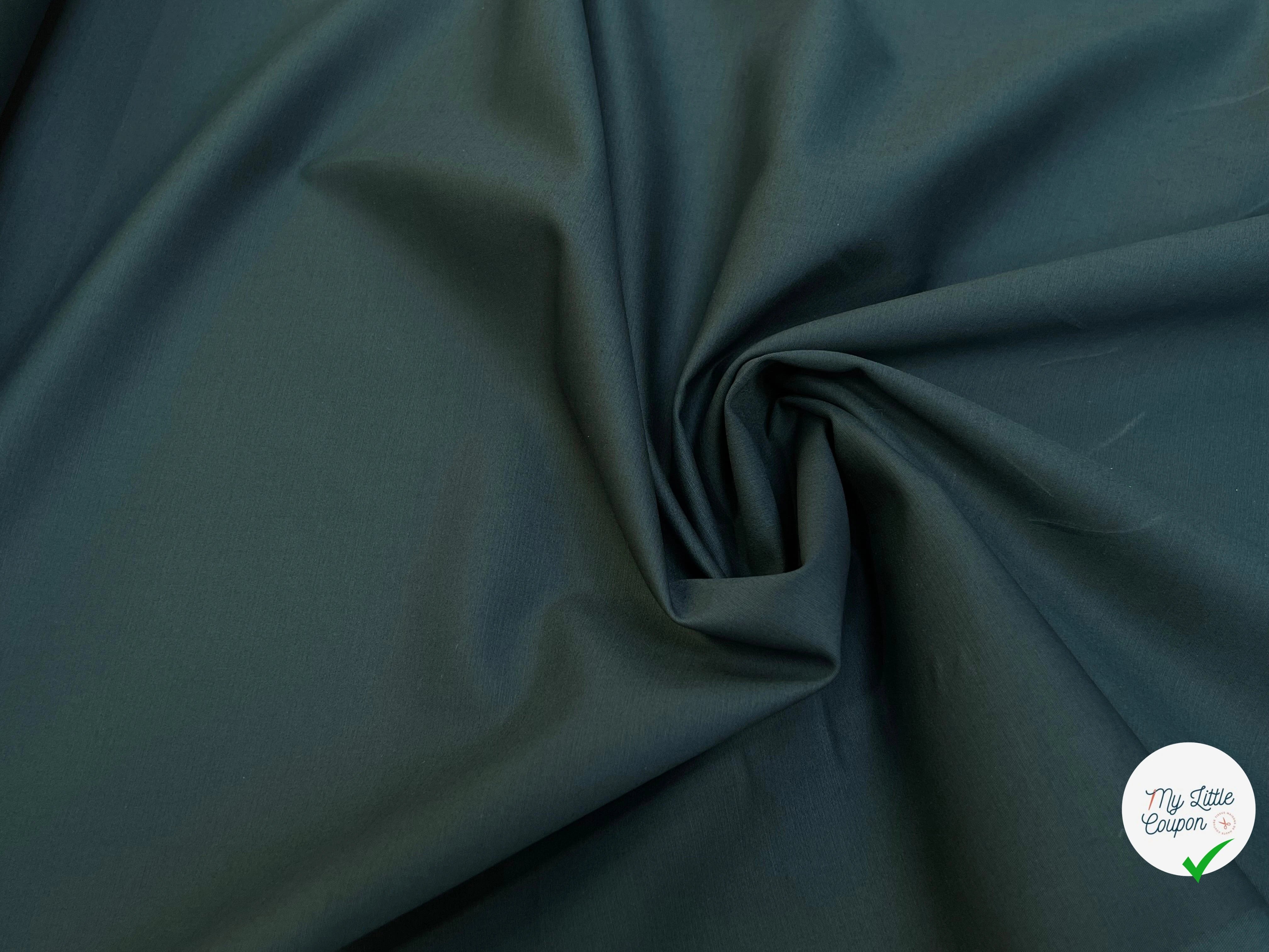 GABARDINE DE COTON LOURDE BELLE FINITION VERT FORÊT - My Little Coupon