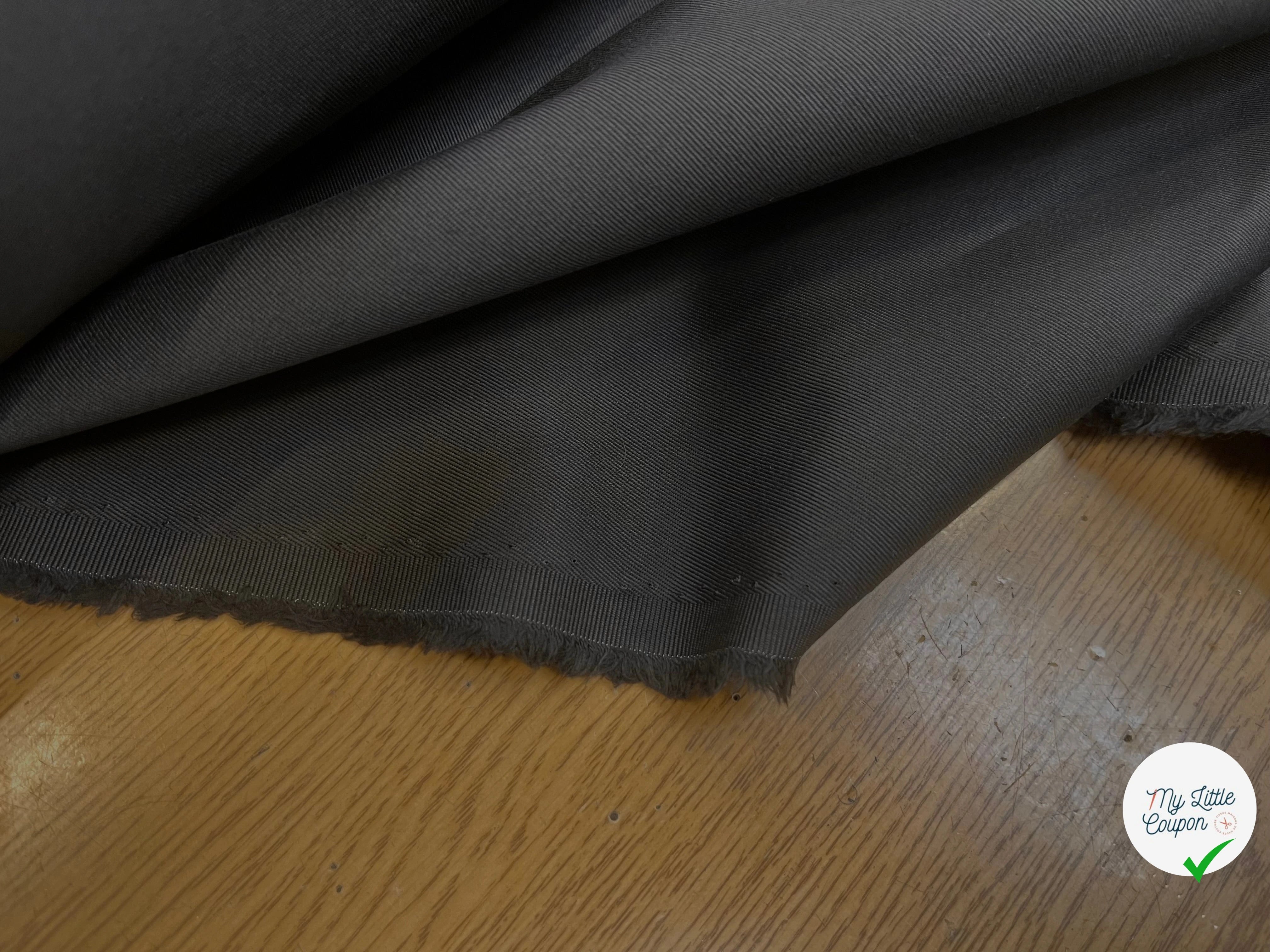 GABARDINE DE COTON LOURDE CARBONE - My Little Coupon