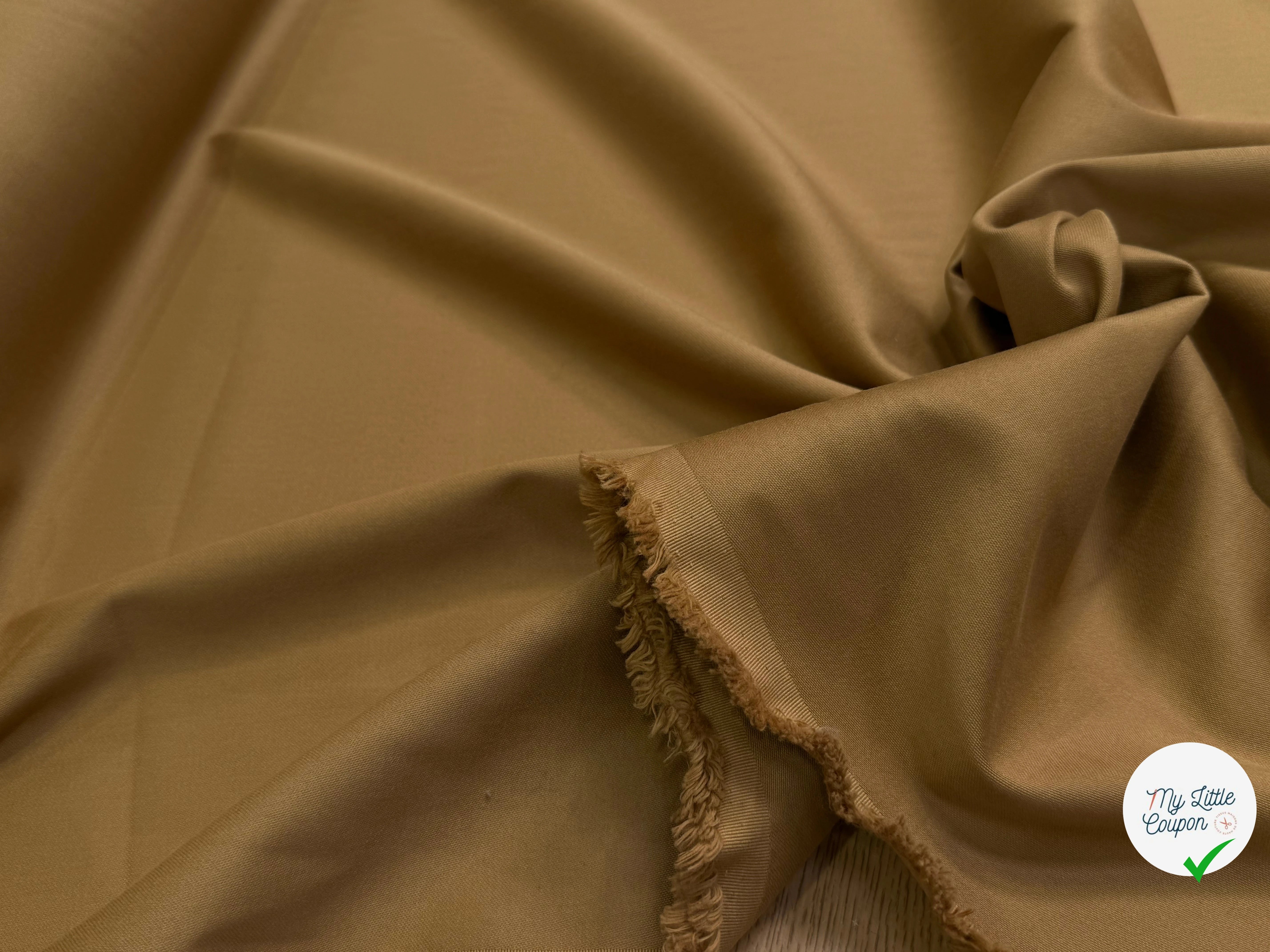 GABARDINE DE COTON LOURDE DEPERLANTE GOLD - My Little Coupon