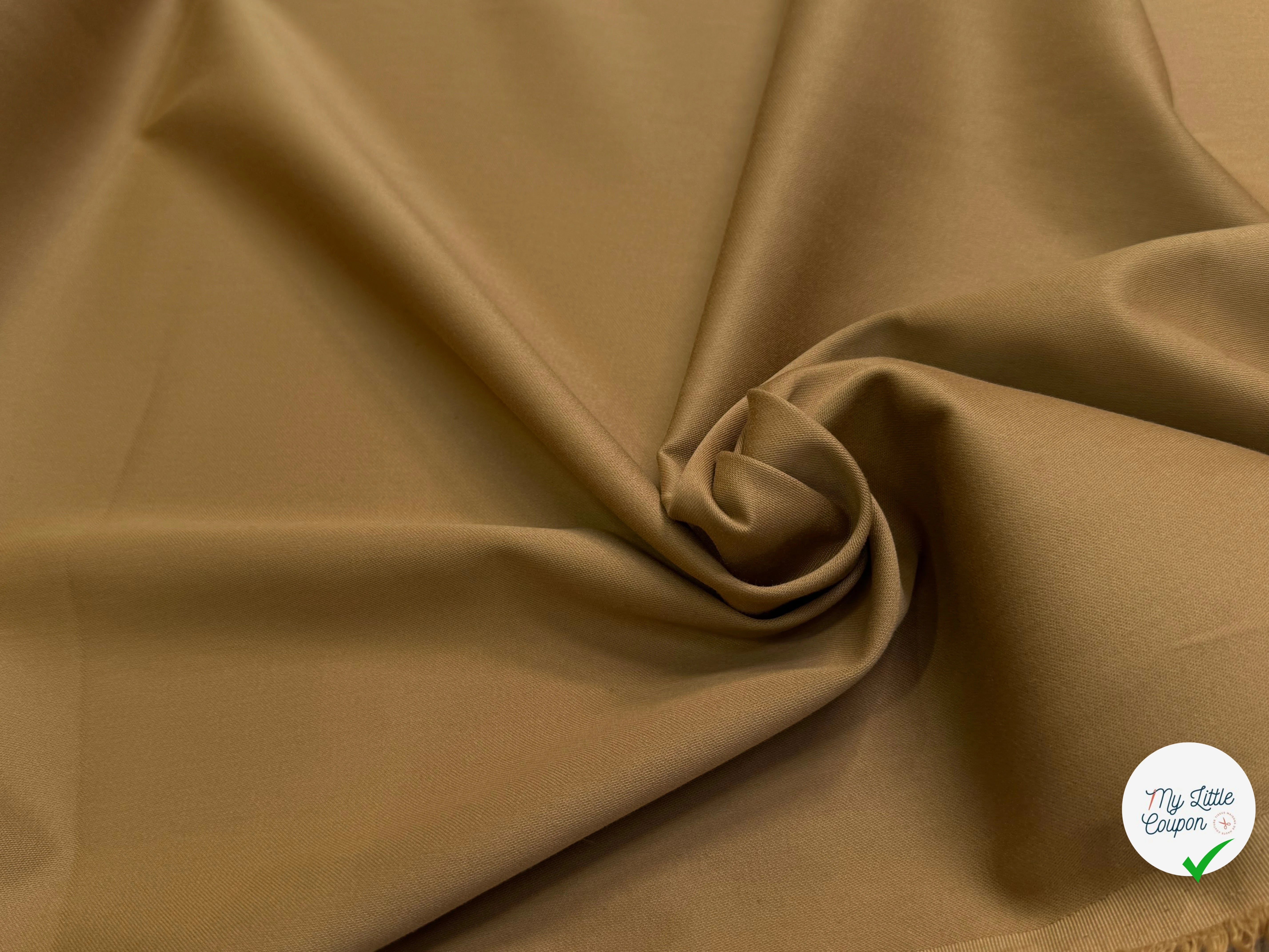 GABARDINE DE COTON LOURDE DEPERLANTE GOLD - My Little Coupon