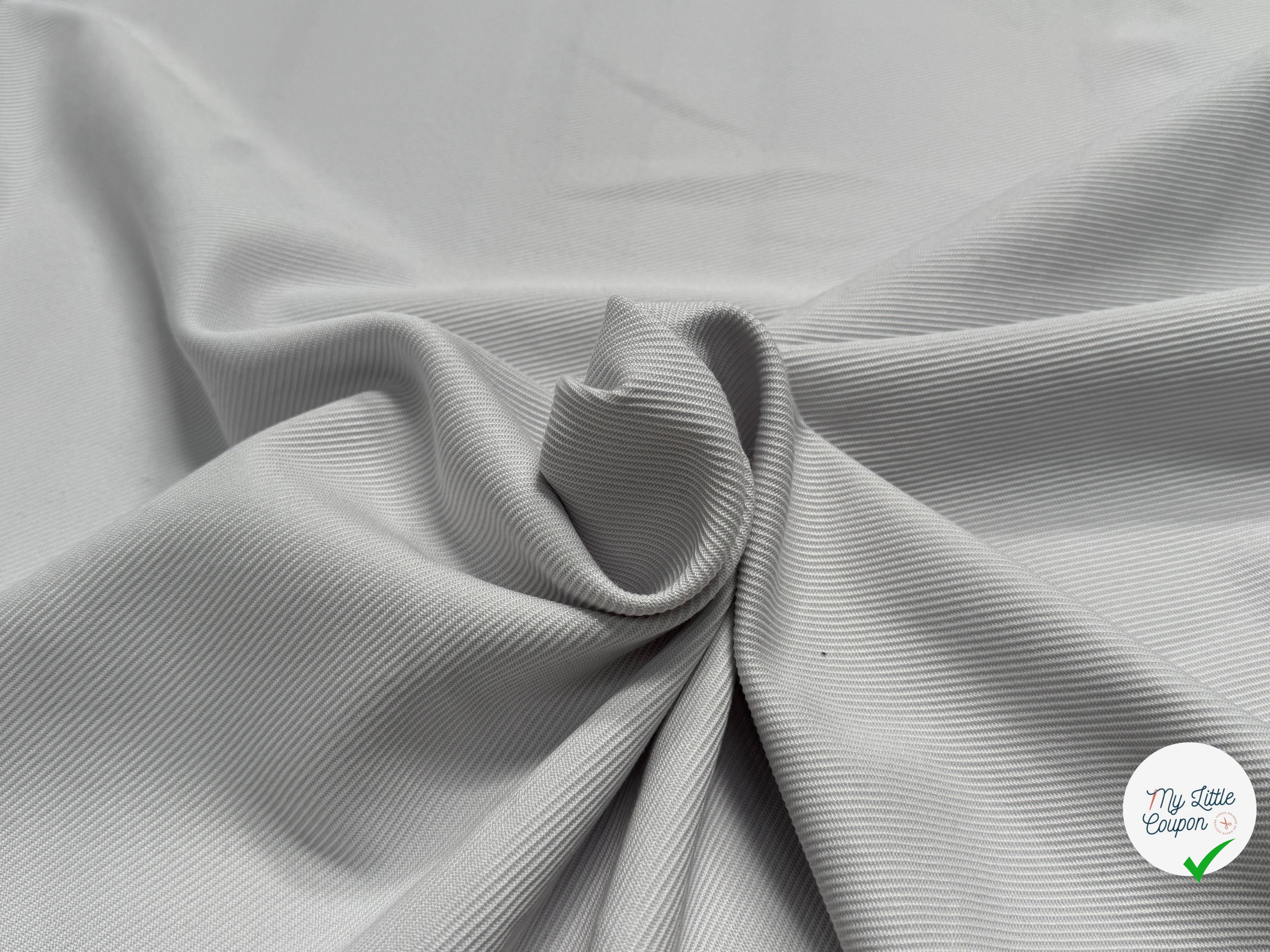 GABARDINE DE COTON LOURDE STRIÉE SUPERBE TENUE MIST - My Little Coupon