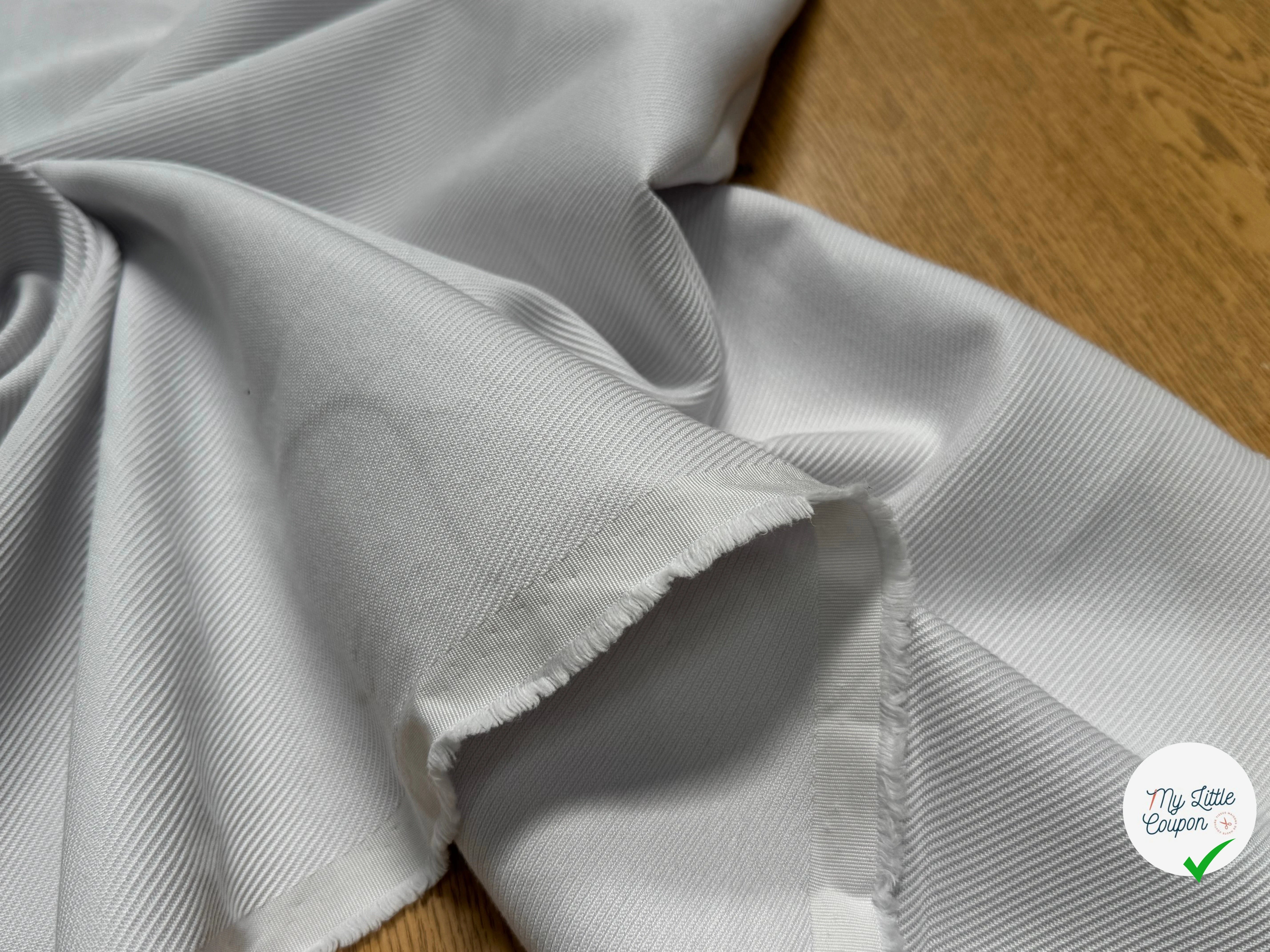 GABARDINE DE COTON LOURDE STRIÉE SUPERBE TENUE MIST - My Little Coupon