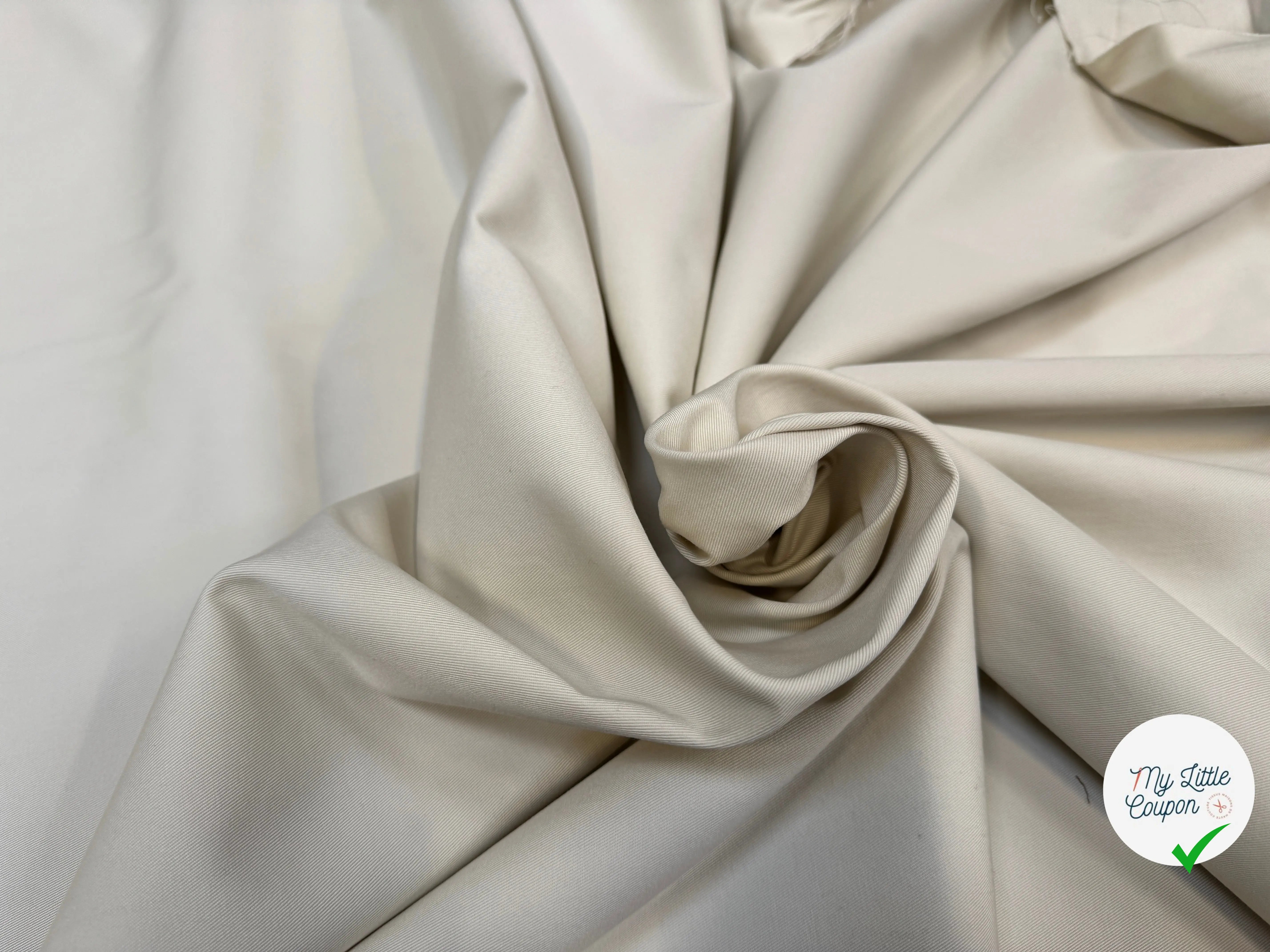 GABARDINE DE COTON NATURELLE - My Little Coupon