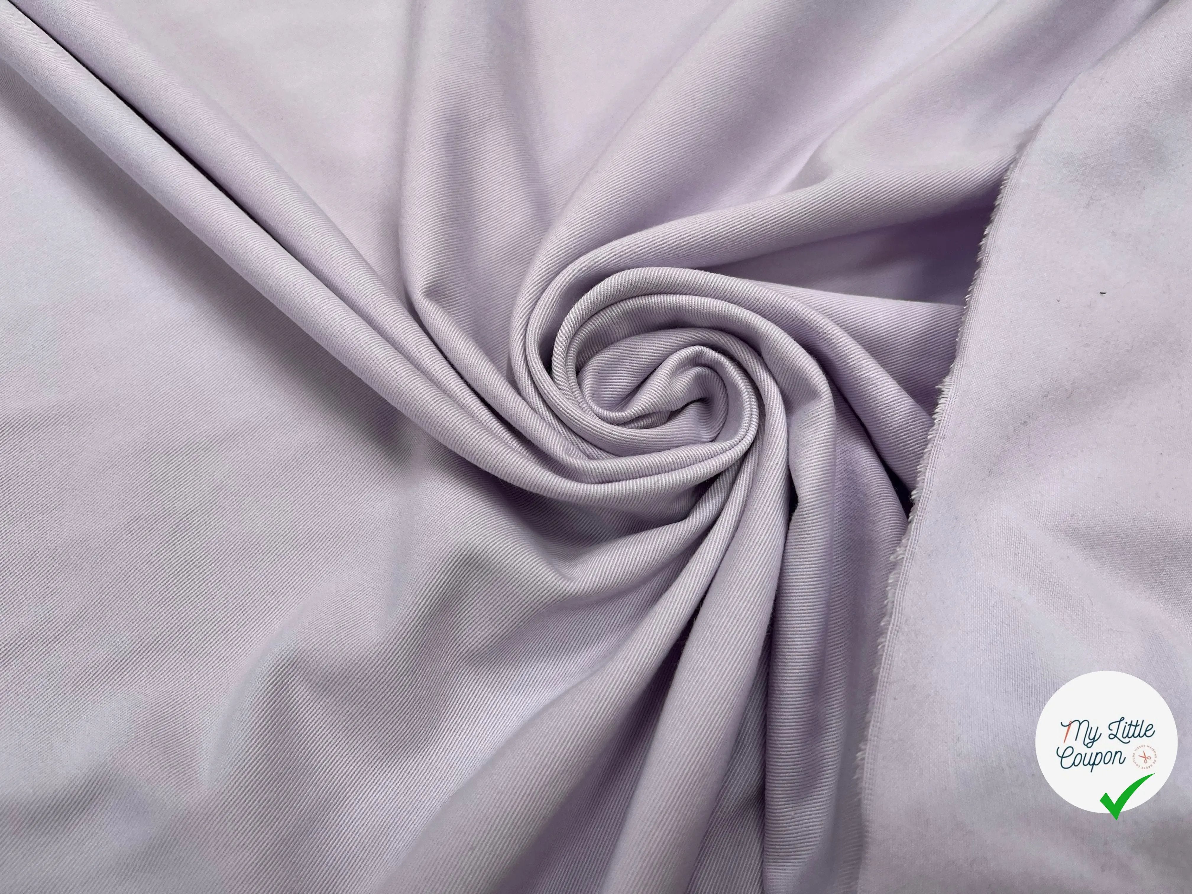 GABARDINE DE COTON PÉTITE LAIZE ICE LAVANDER - My Little Coupon