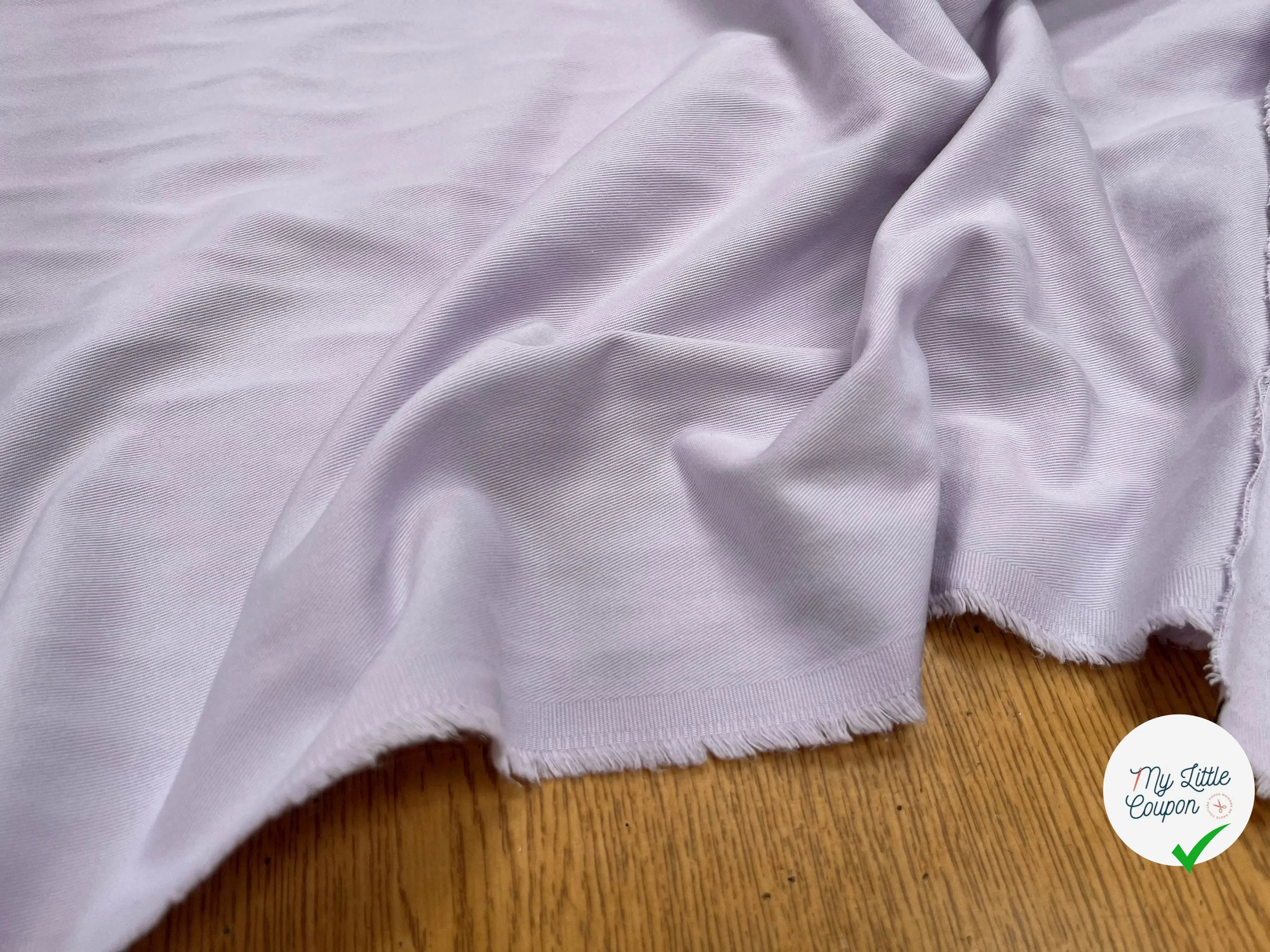 GABARDINE DE COTON PÉTITE LAIZE ICE LAVANDER - My Little Coupon