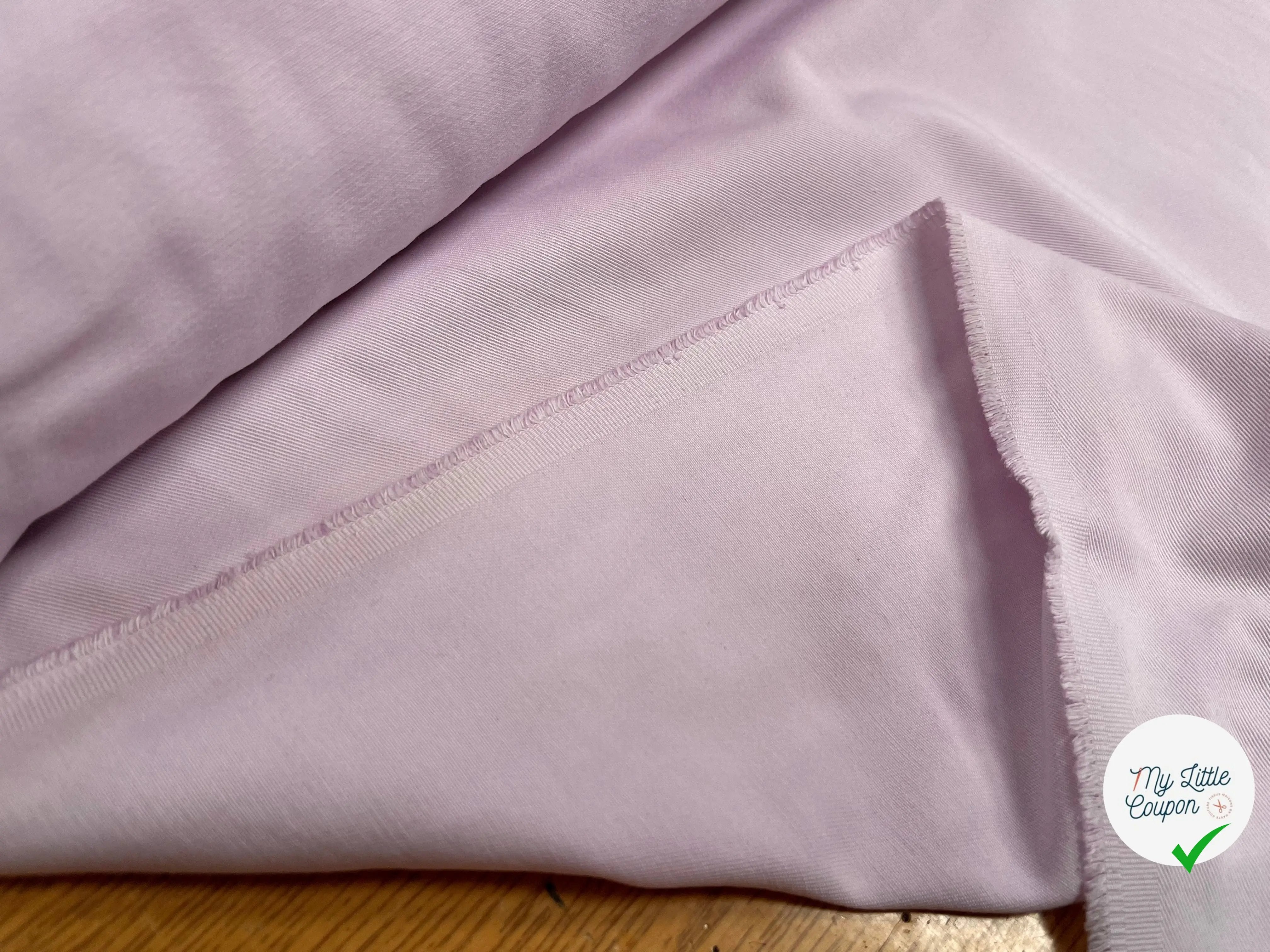 GABARDINE DE COTON PÉTITE LAIZE SALT PINK - My Little Coupon