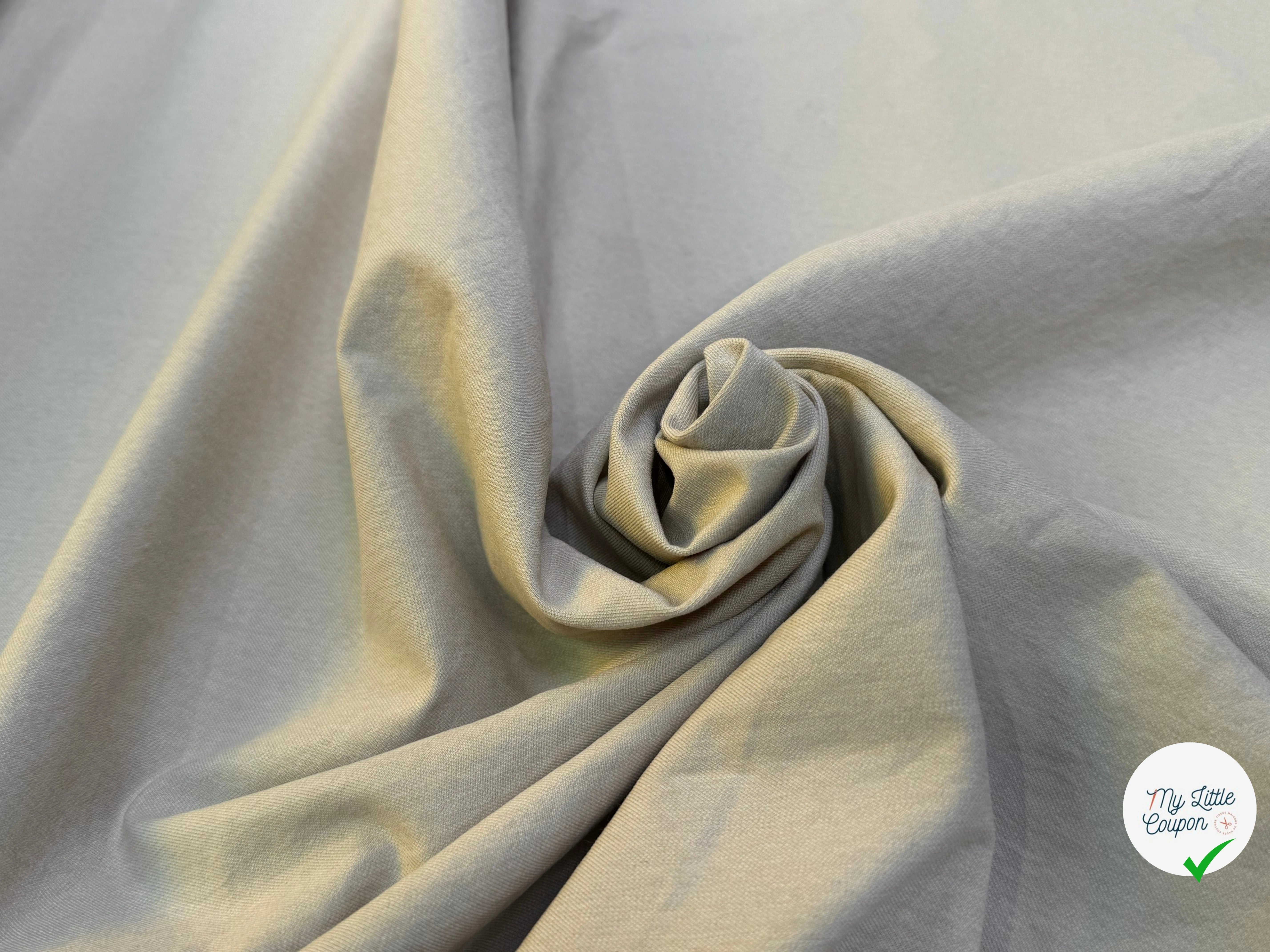 GABARDINE DE COTON QUALITÉ COUTURE BEIGE ÉCRU - My Little Coupon