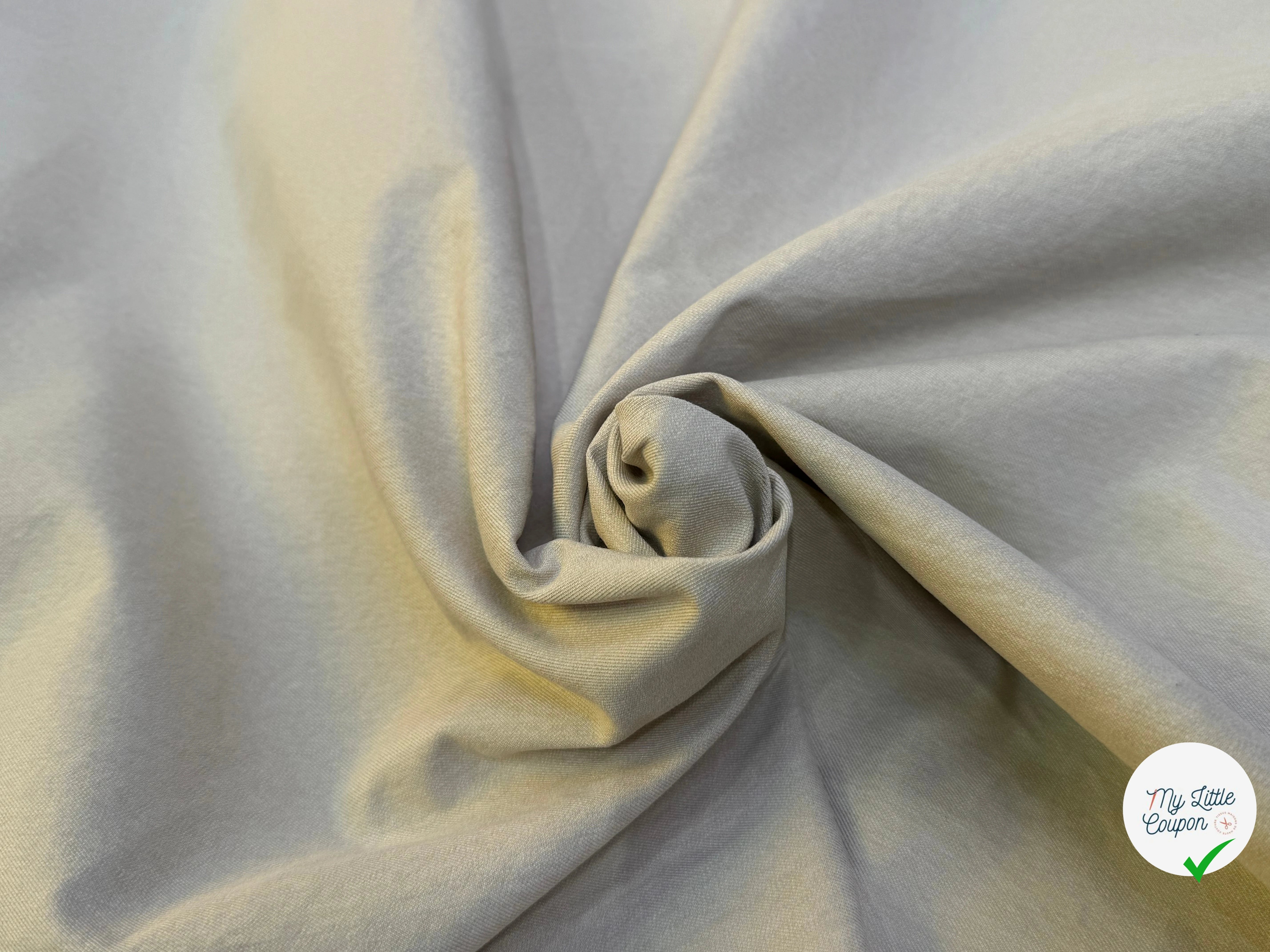 GABARDINE DE COTON QUALITÉ COUTURE BEIGE ÉCRU - My Little Coupon