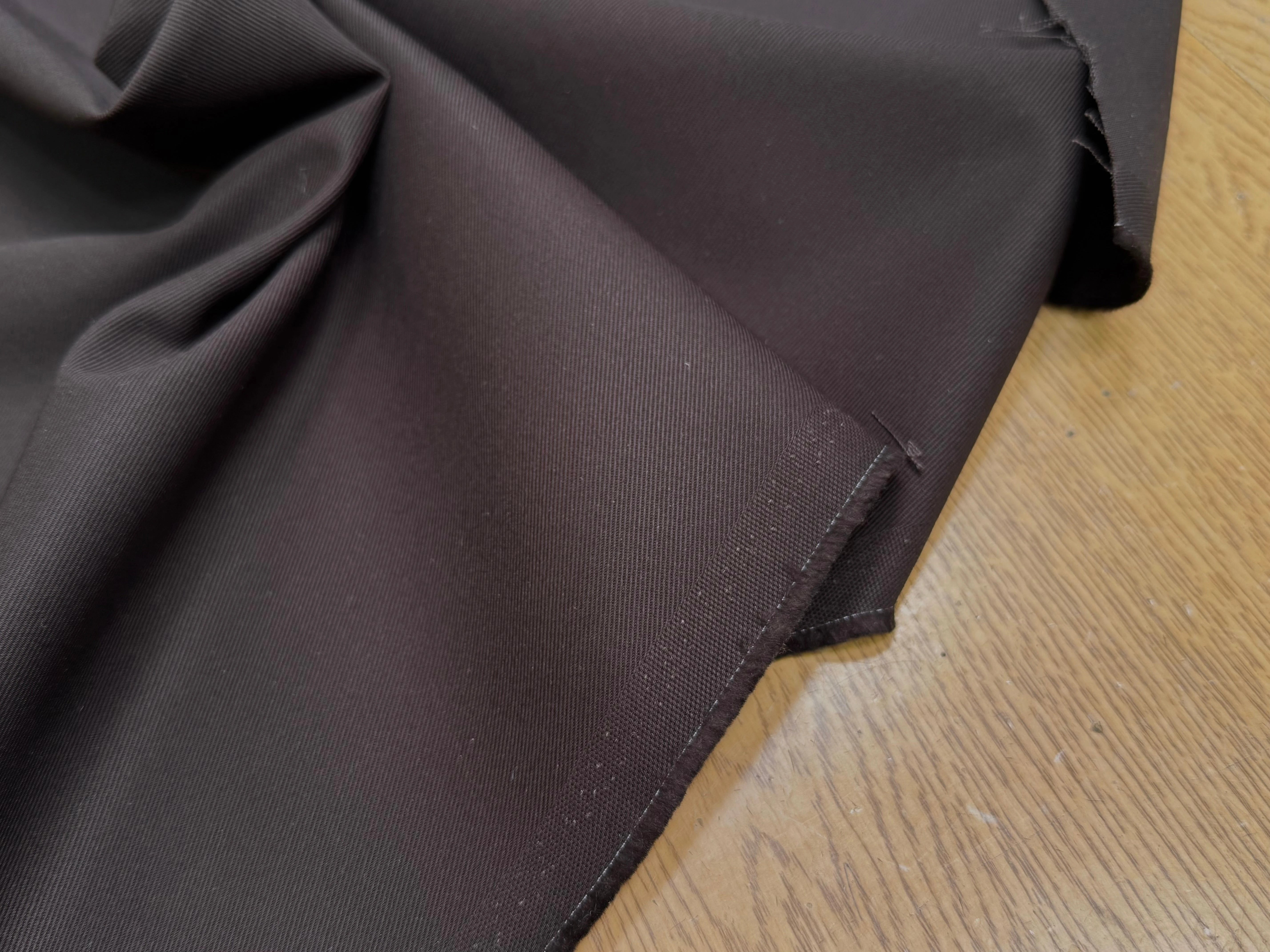 GABARDINE DE COTON STRIÉE CHOCO MARRON TRÈS BELLE TENUE - My Little Coupon