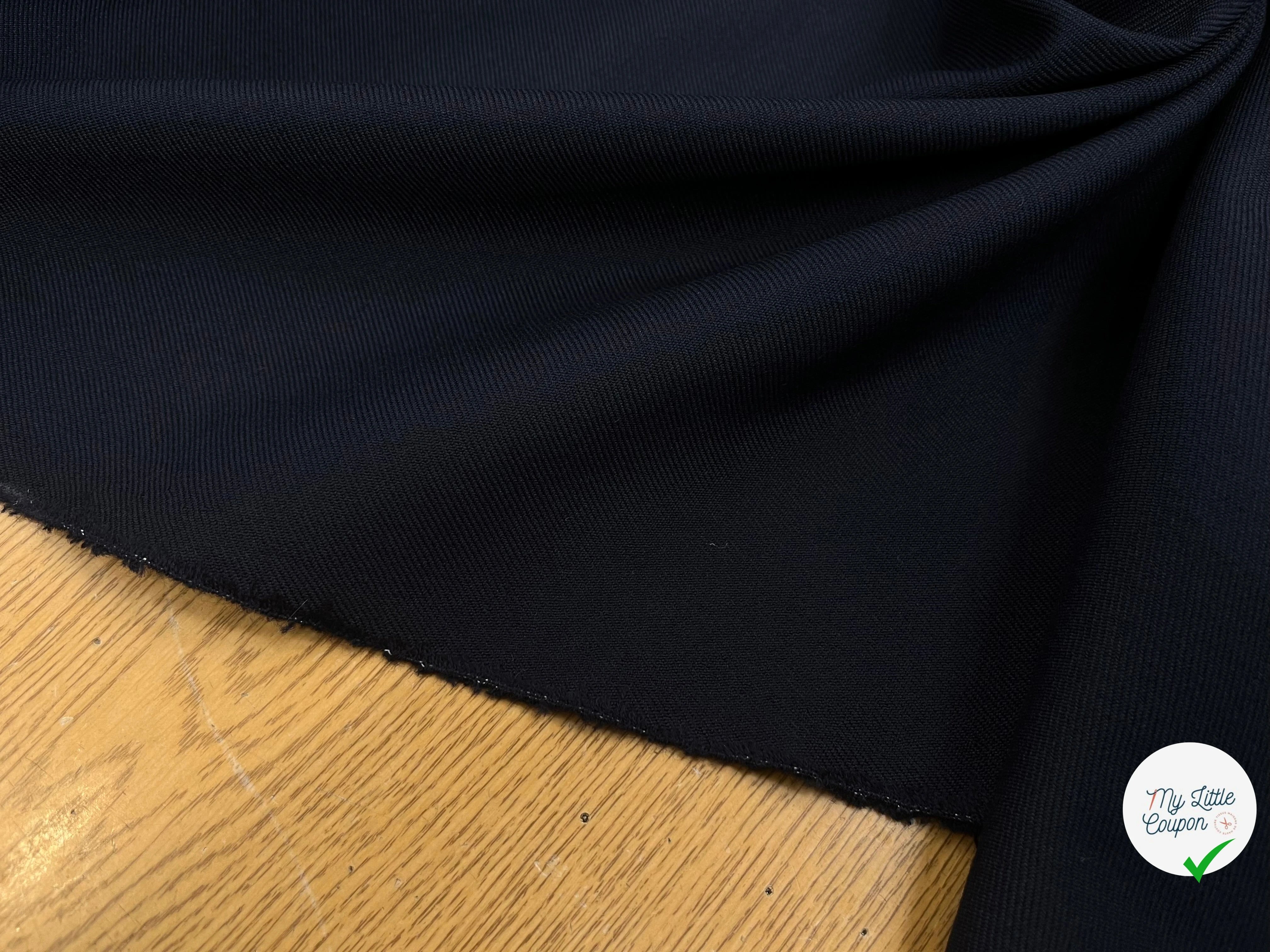 GABARDINE DE LAINE 90% LAINE BLUE 150CM - My Little Coupon