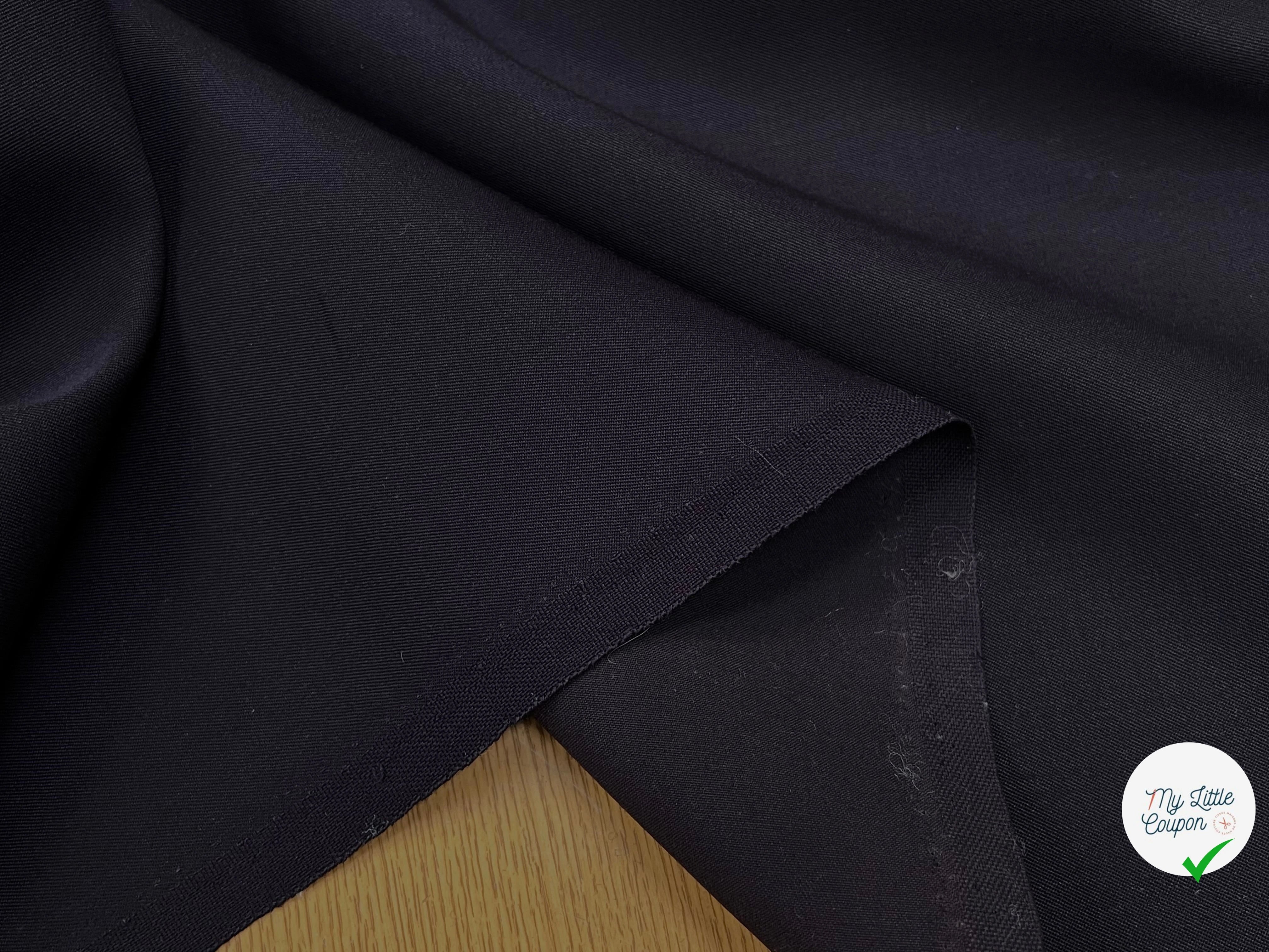 GABARDINE DE LAINE BLEU MIDNIGHT BELLE TENUE 100% LAINE - My Little Coupon