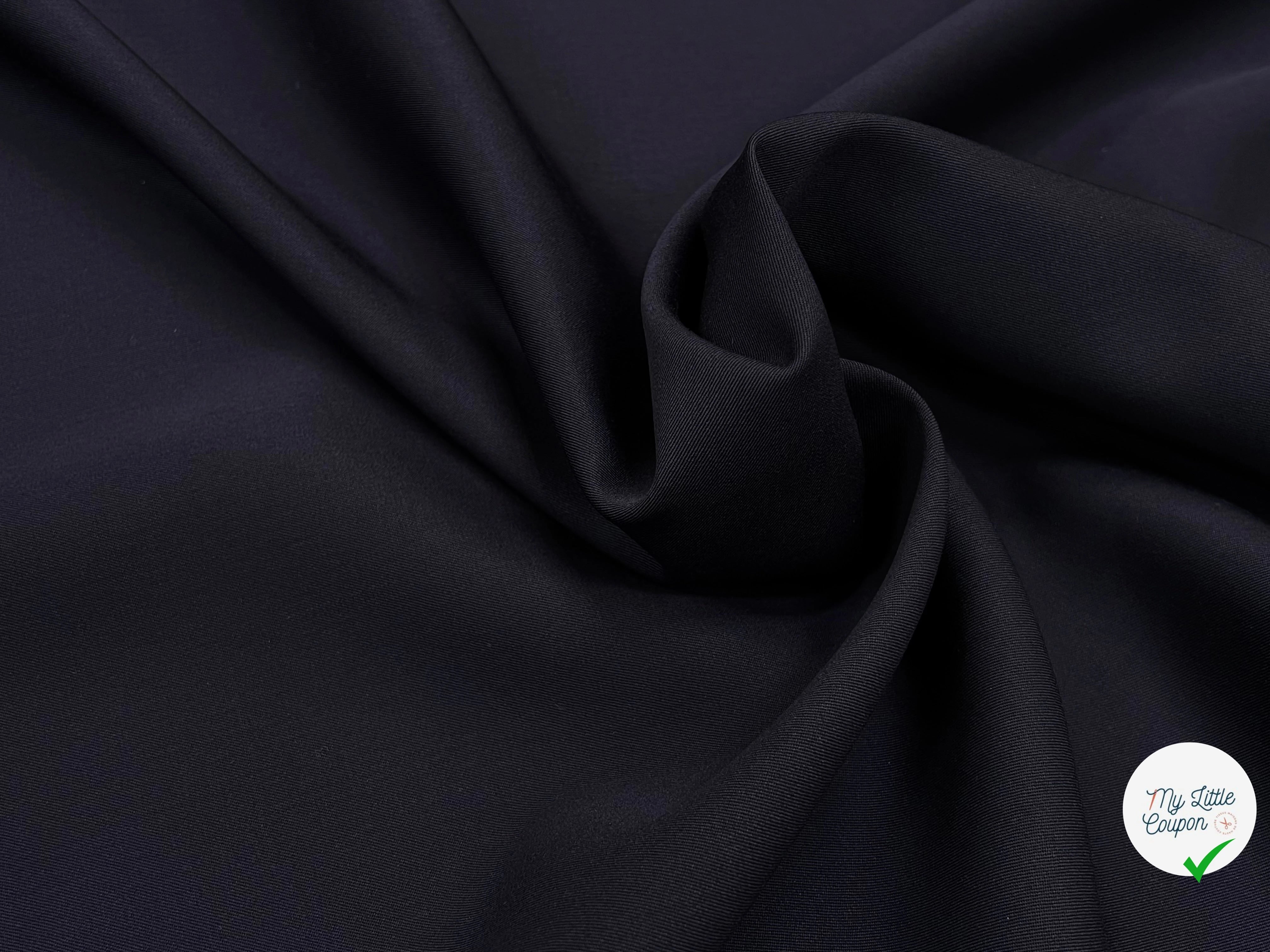 GABARDINE DE LAINE BLEU MIDNIGHT BELLE TENUE 100% LAINE - My Little Coupon