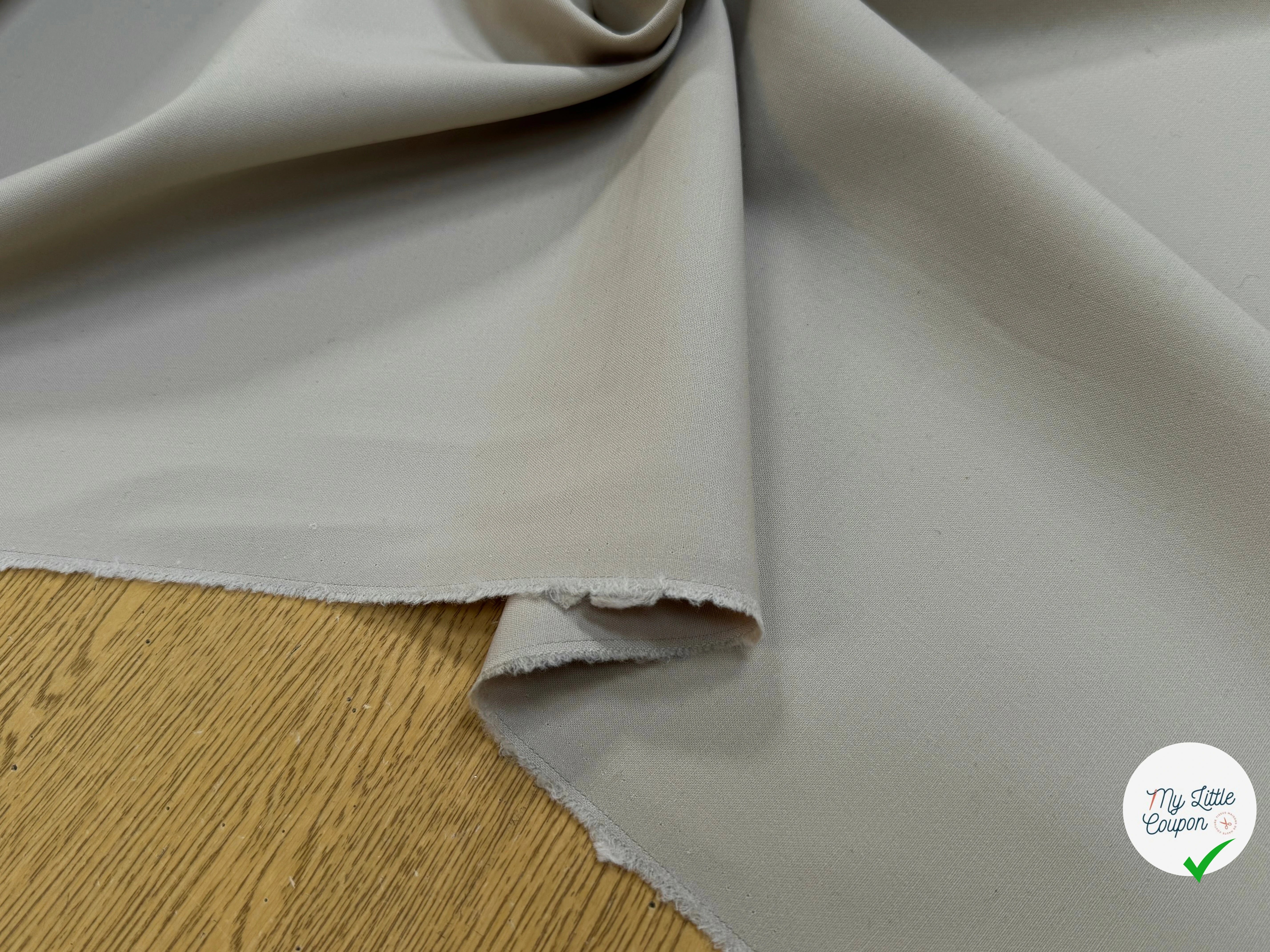 GABARDINE DE LAINE LOURDE ULTRA BELLE STRETCH TAUPE - My Little Coupon