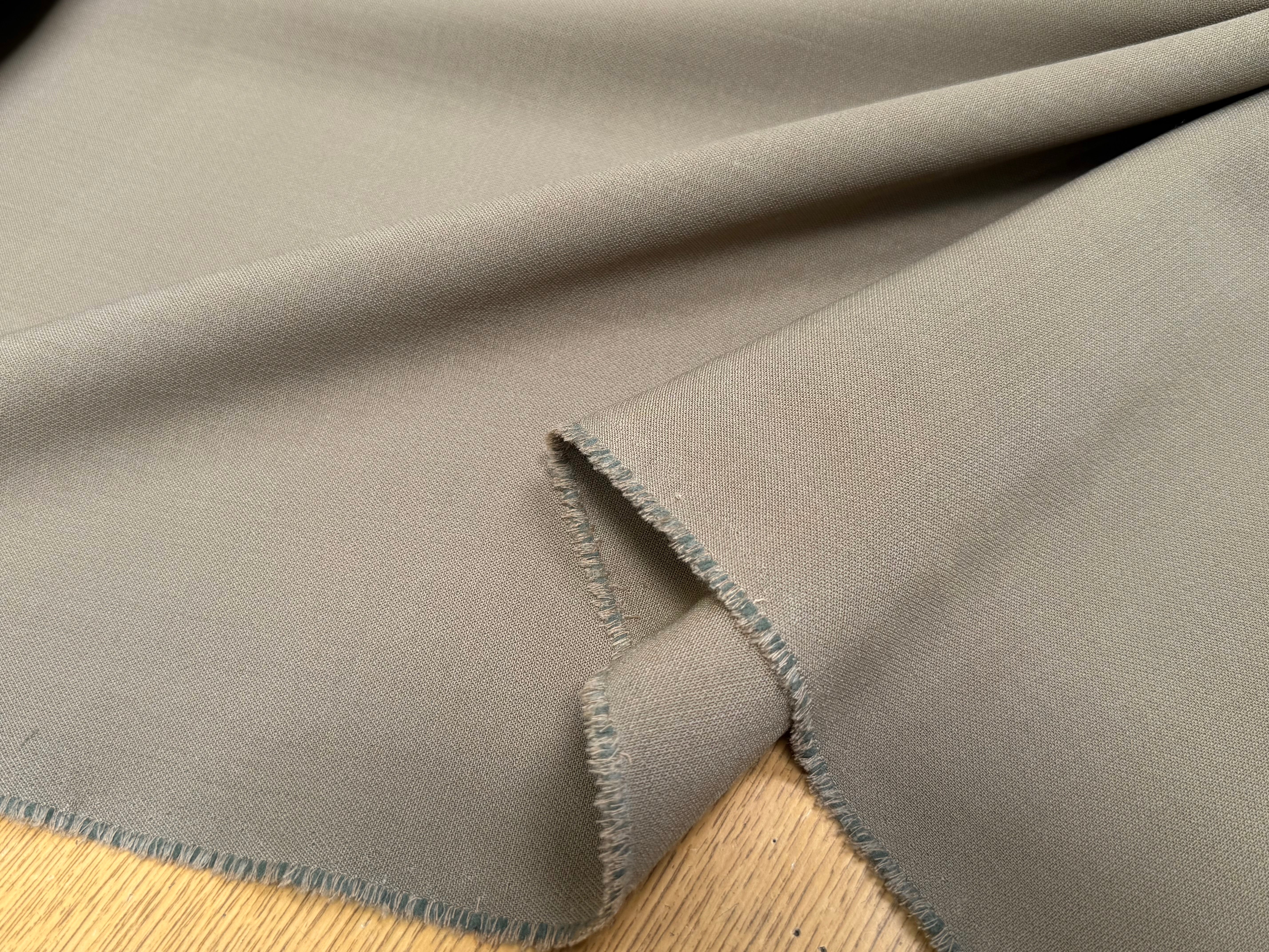 GABARDINE DE LAINE STRETCH TAUPE KAKI 80% LAINE TRÈS BELLE TENUE - My Little Coupon