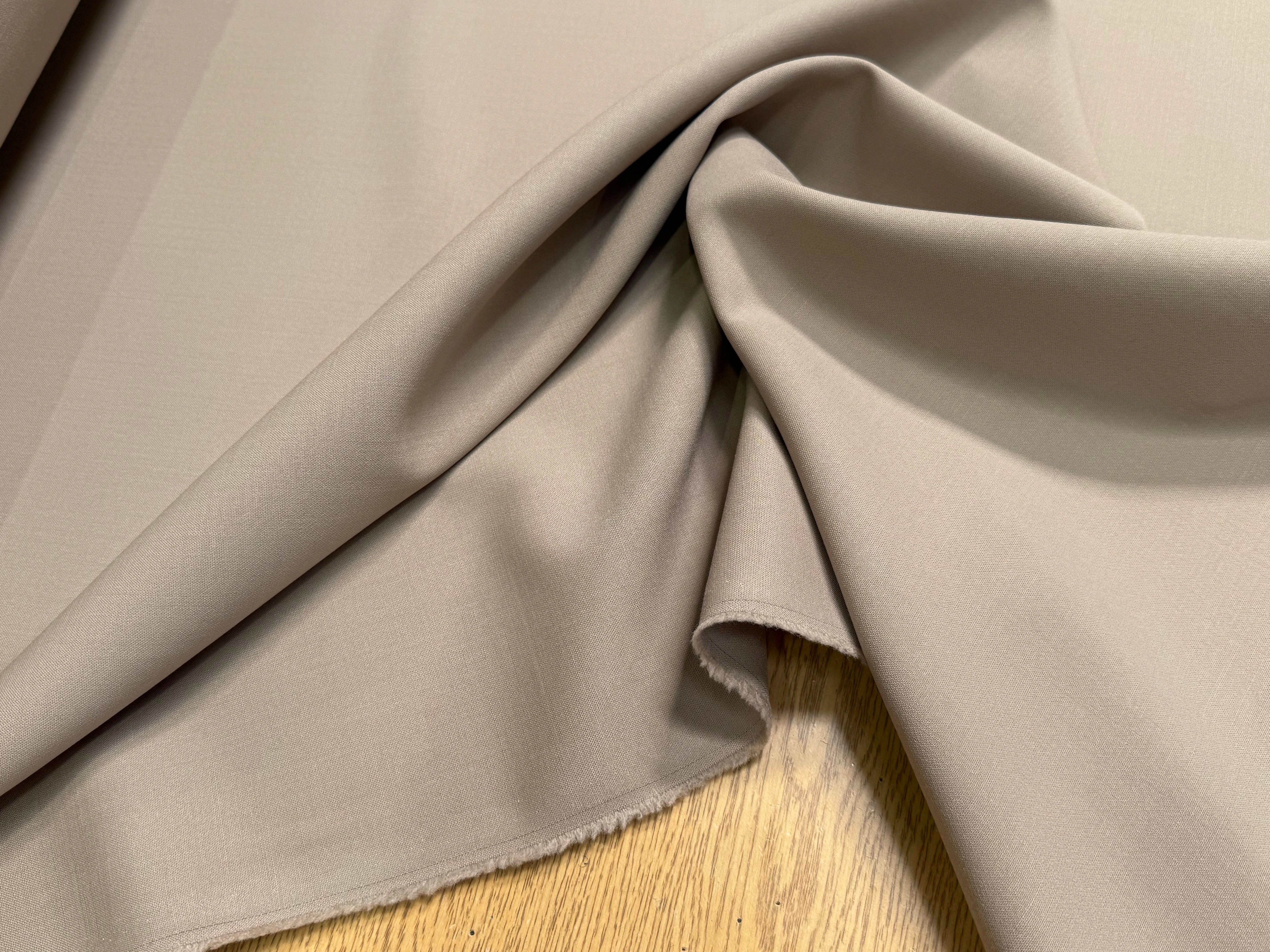GABARDINE DE LAINE STRETCH TRÈS BELLE TENUE BEIGE TAUPE - My Little Coupon