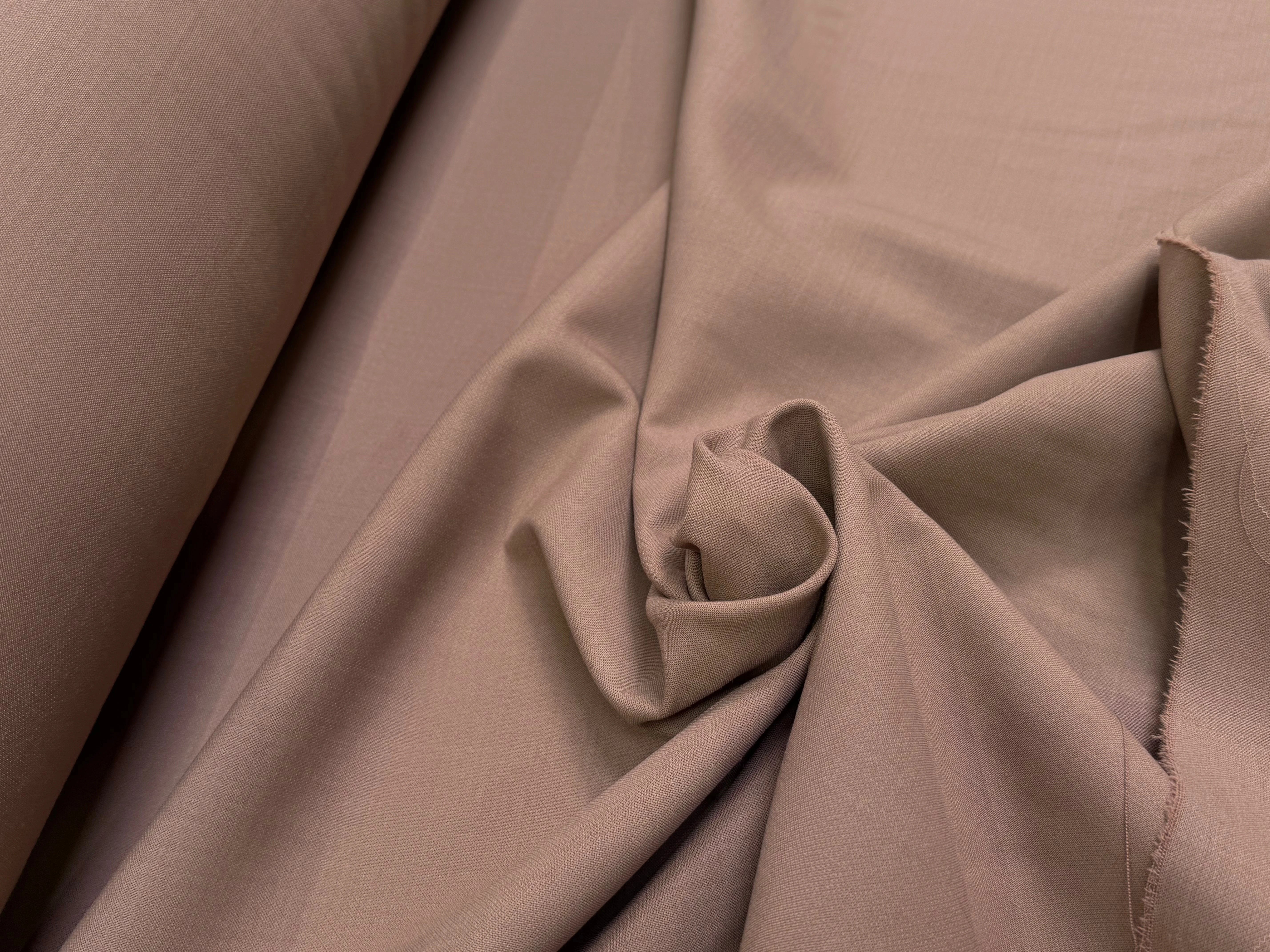 GABARDINE DE LAINE STRETCH TRÈS BELLE TENUE CAPUCCINO - My Little Coupon