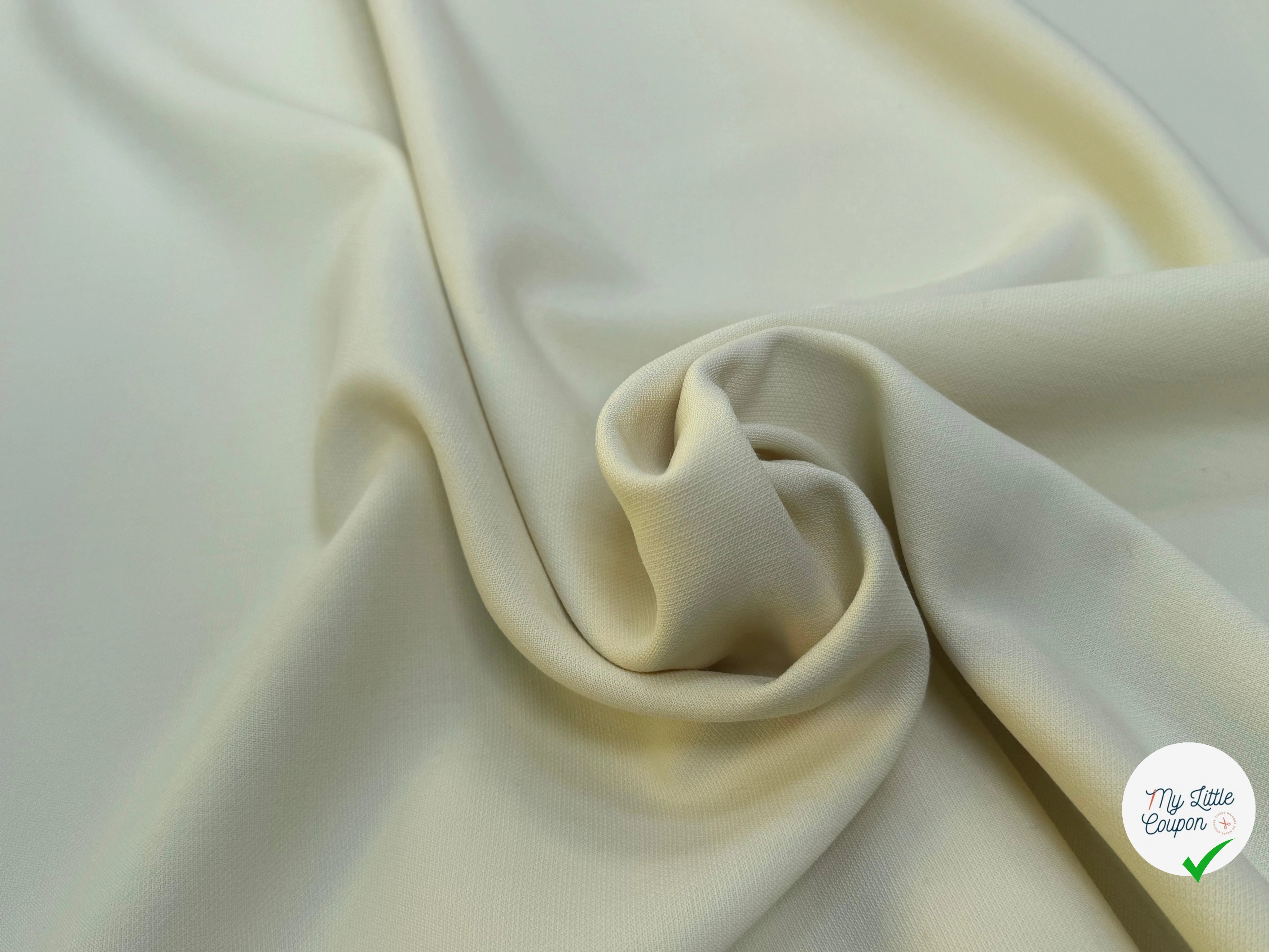 GABARDINE DE LAINE STRETCH VANILLE 80% LAINE TRÈS BELLE TENUE - My Little Coupon