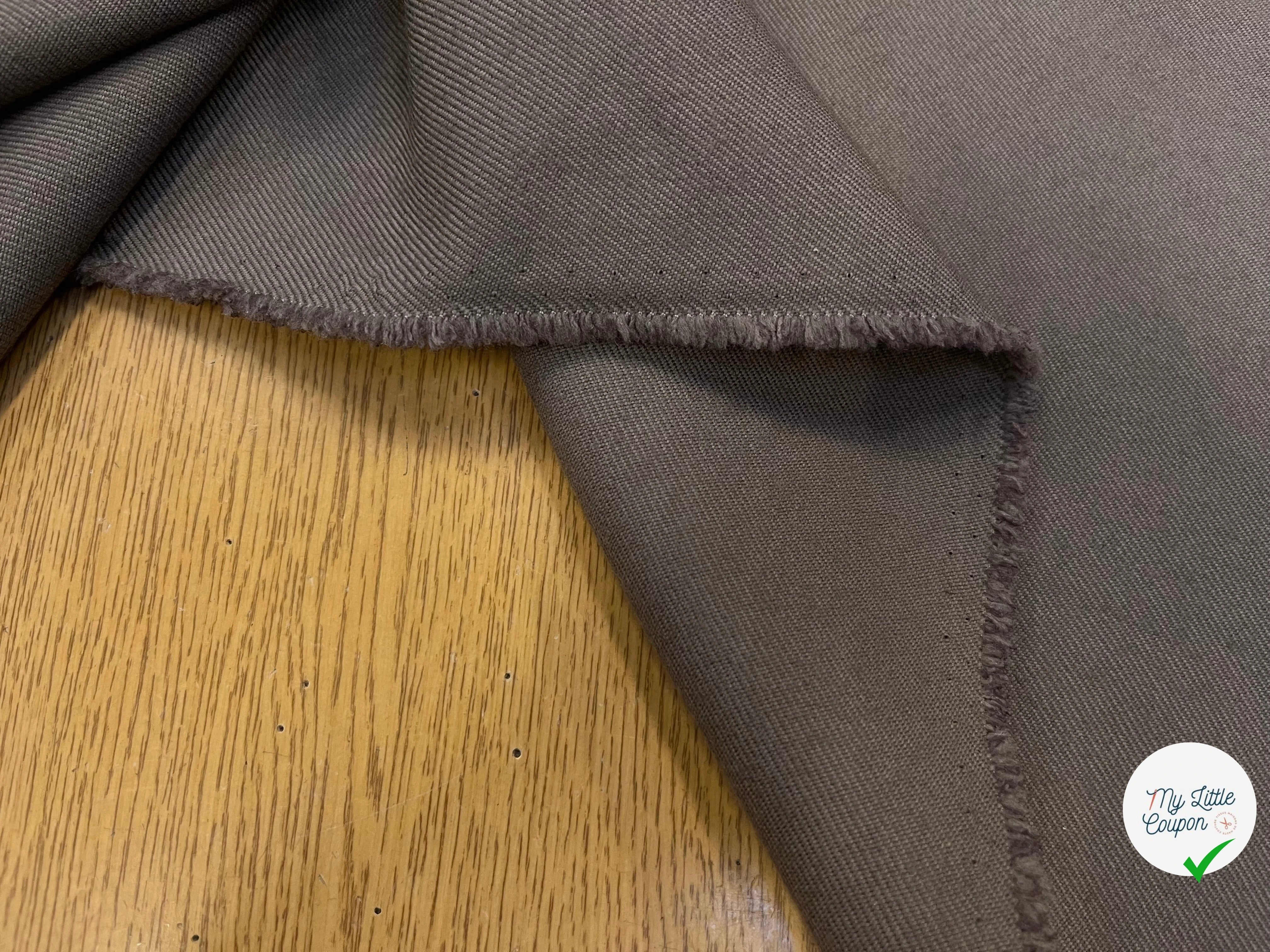 GABARDINE DE LAINE STRIÉE 70% LAINE LIGHT MOCHA - My Little Coupon