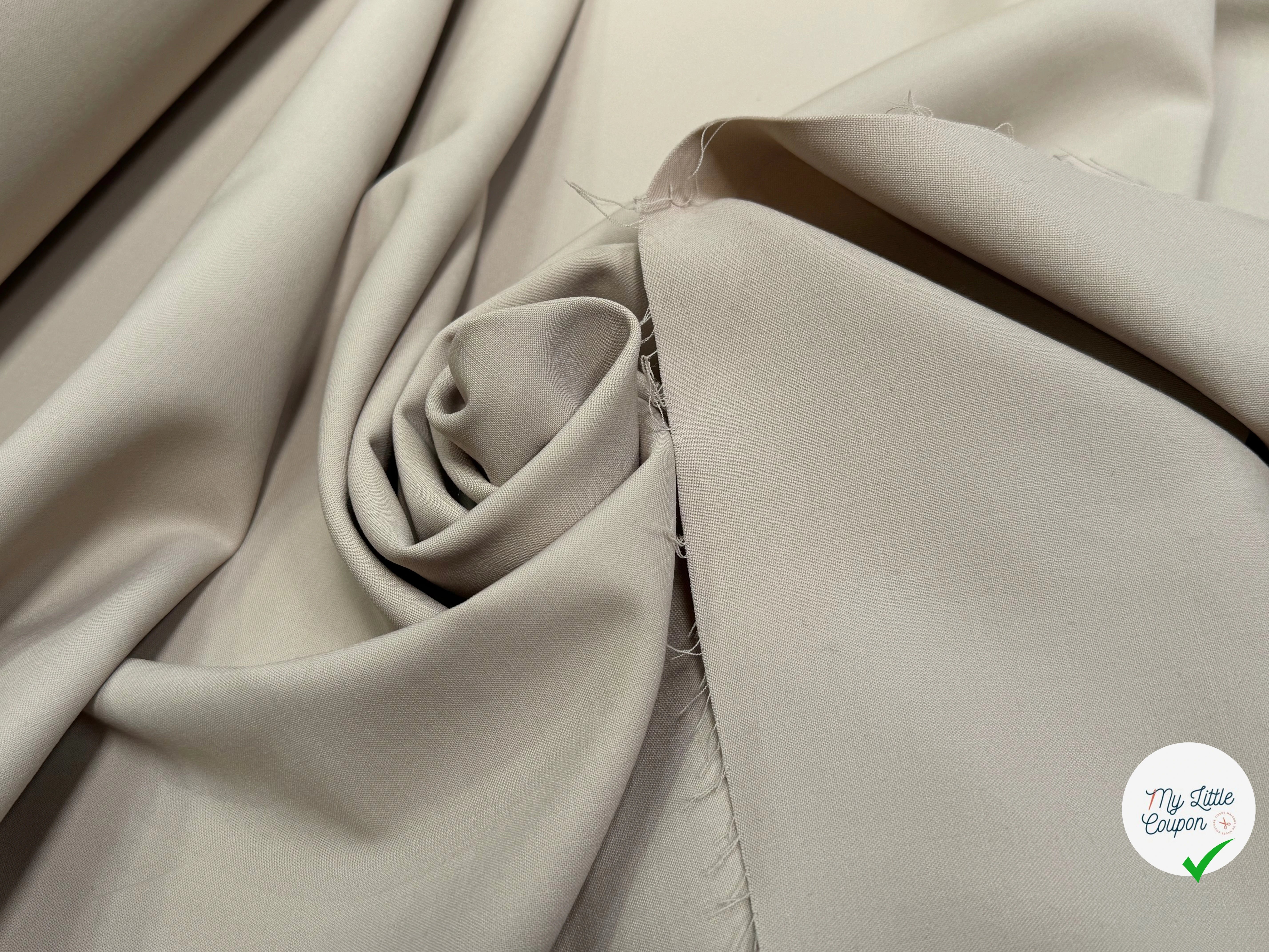 GABARDINE DE LAINE ULTRA BEAU TRÈS BELLE TENUE BEIGE PASTEL - My Little Coupon