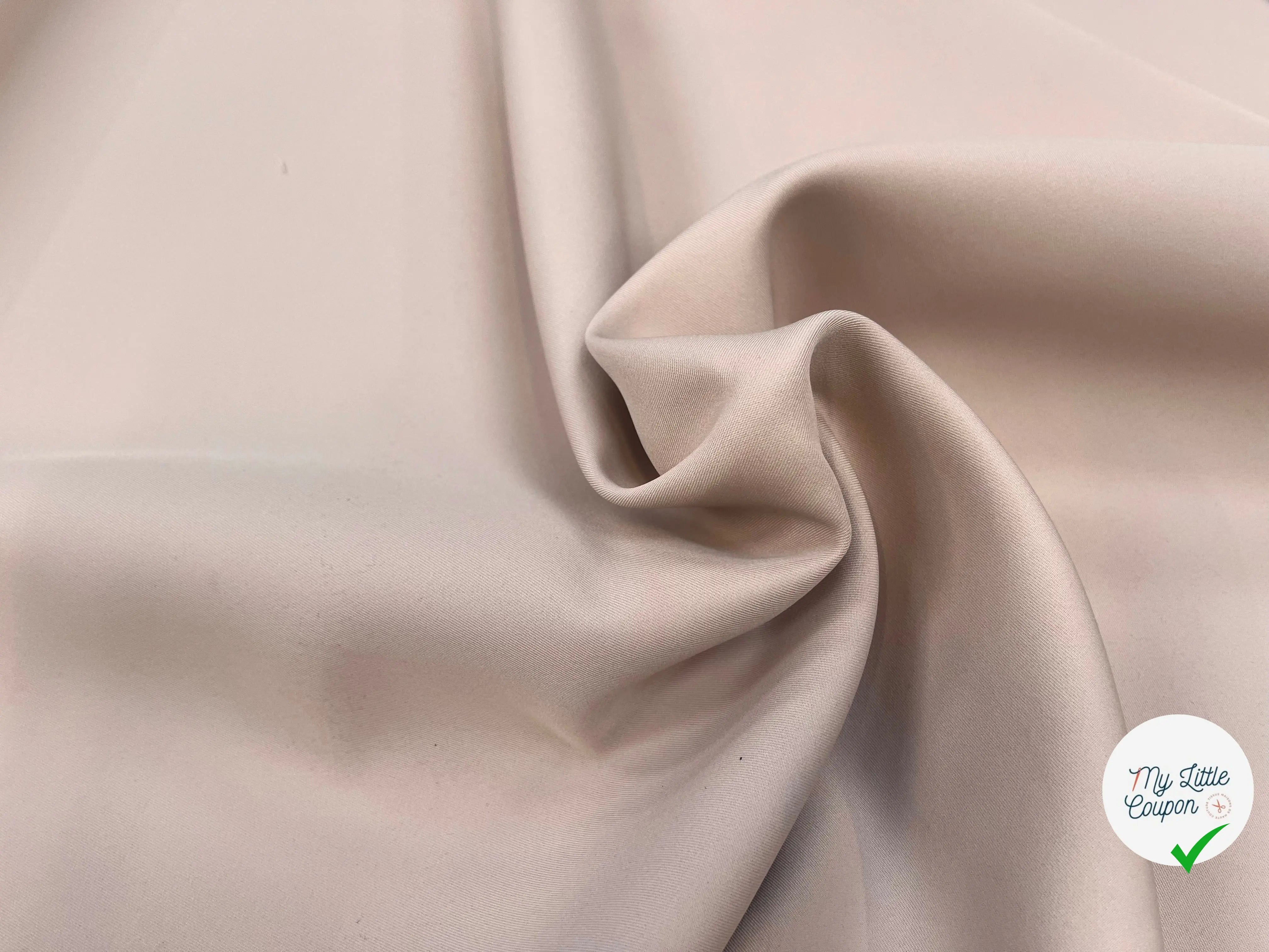GABARDINE DOUBLE ETOFFE BEIGE SAND JAPON - My Little Coupon