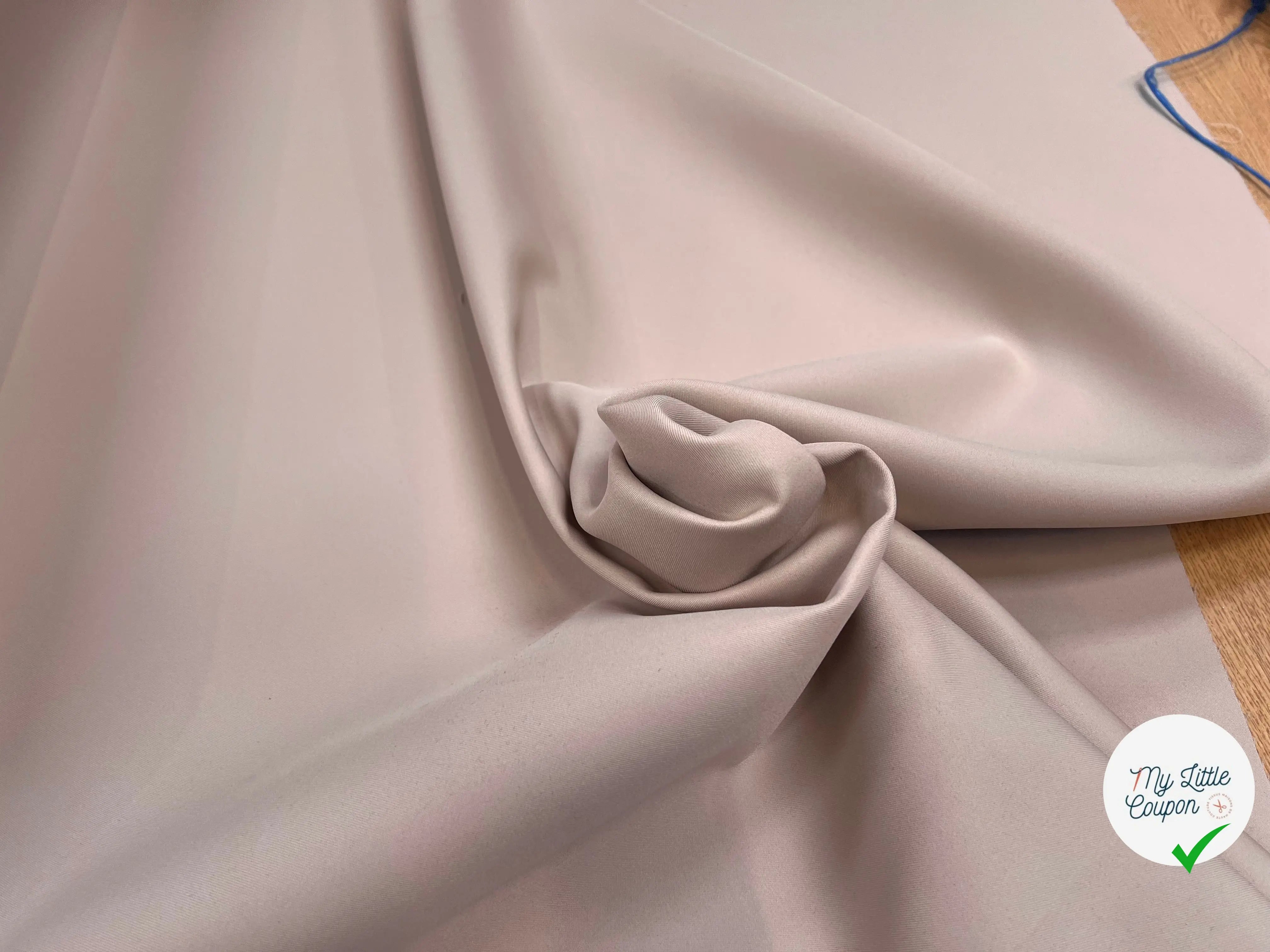 GABARDINE DOUBLE ETOFFE BEIGE SAND JAPON - My Little Coupon