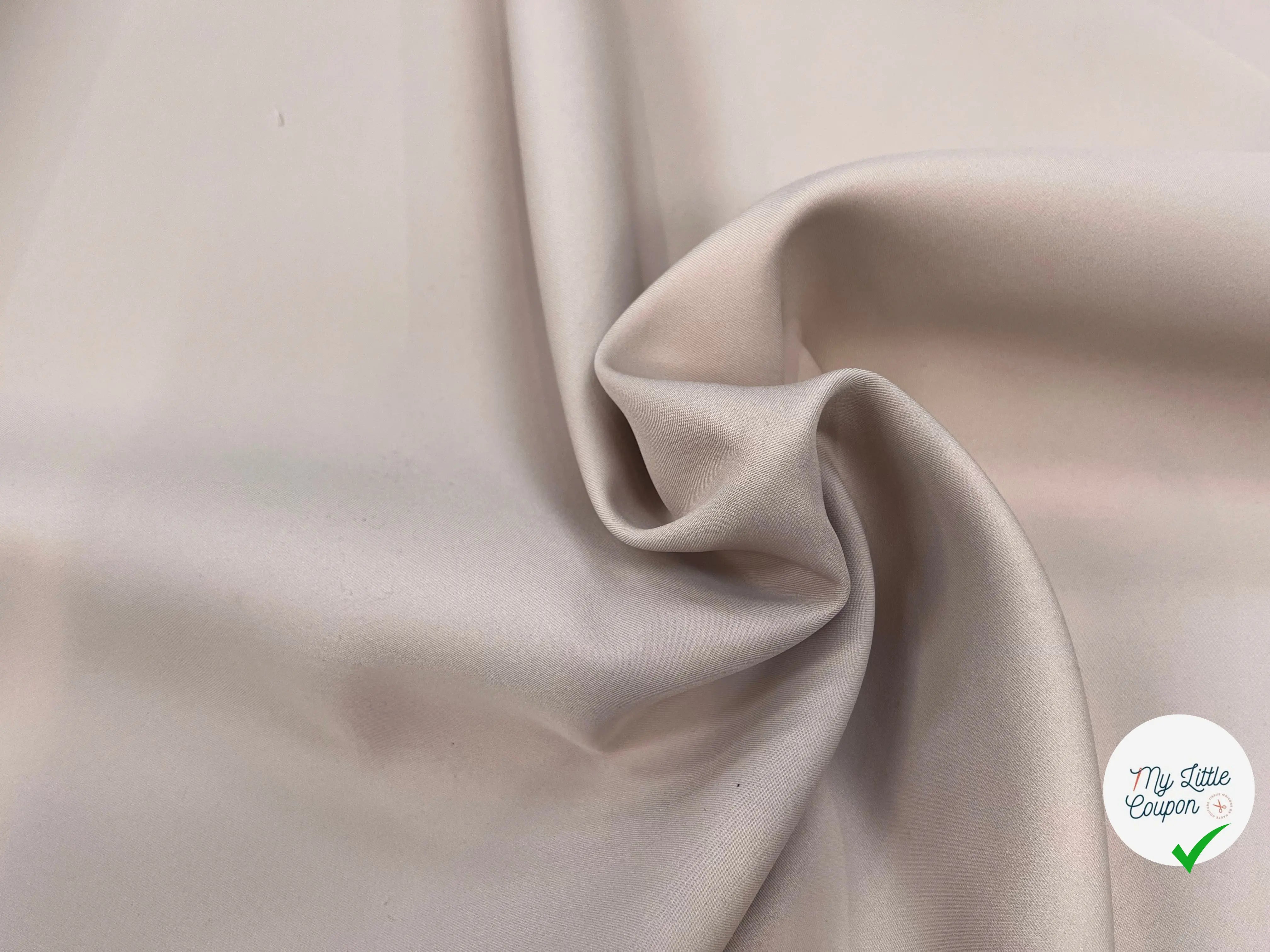 GABARDINE DOUBLE ETOFFE BEIGE SAND JAPON - My Little Coupon