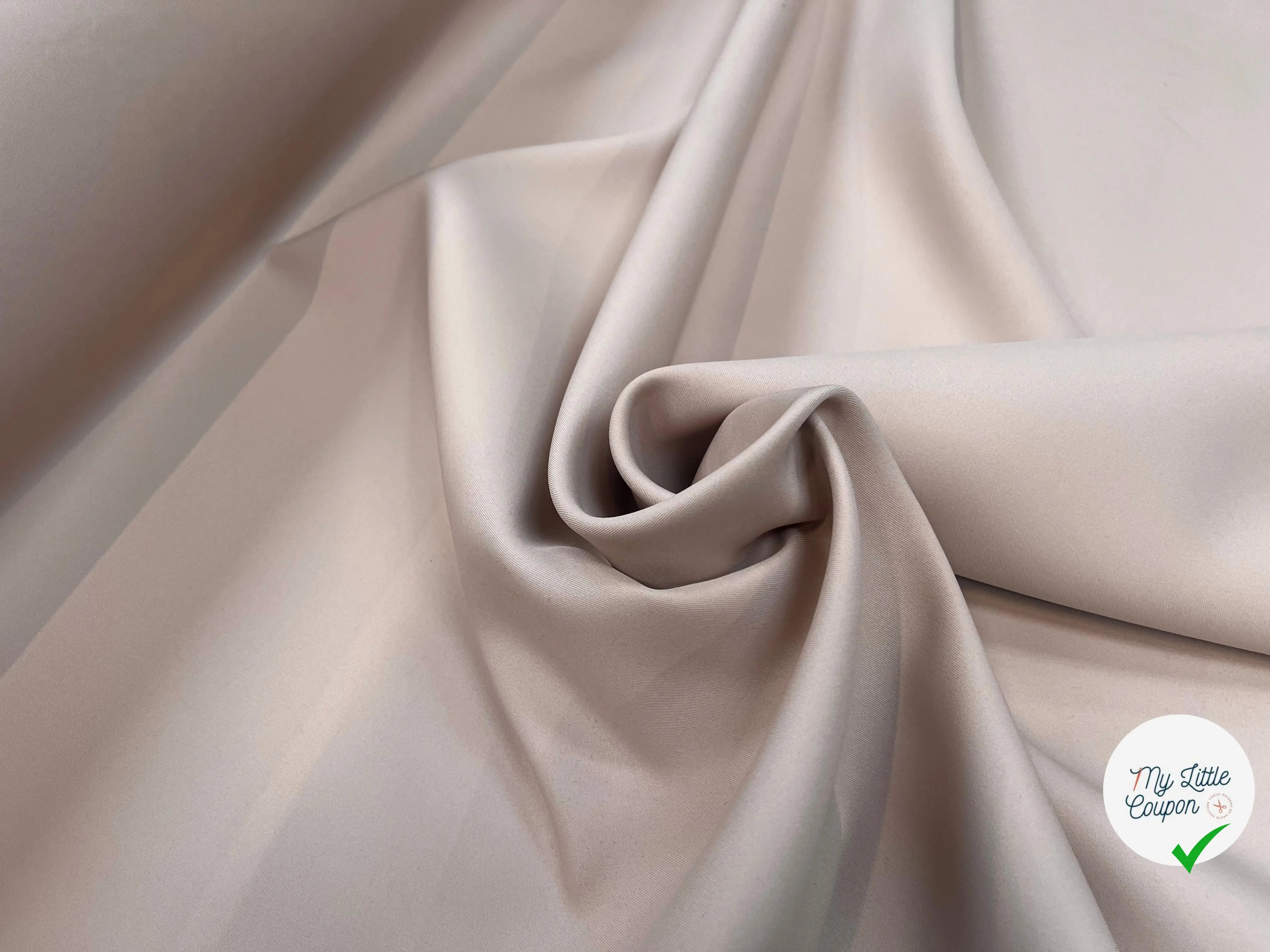 GABARDINE DOUBLE ETOFFE BEIGE SAND JAPON - My Little Coupon