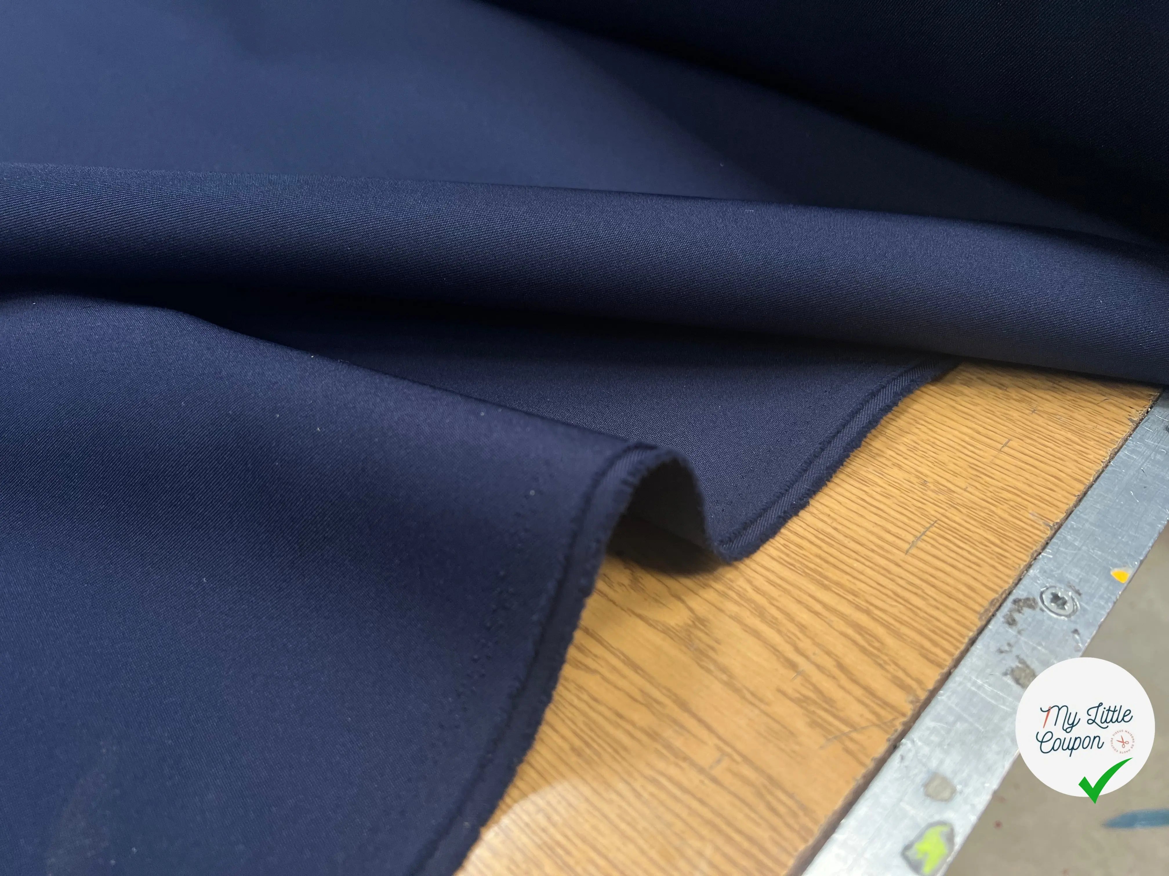 GABARDINE DOUBLE ETOFFE BLEU CHOC JAPON - My Little Coupon