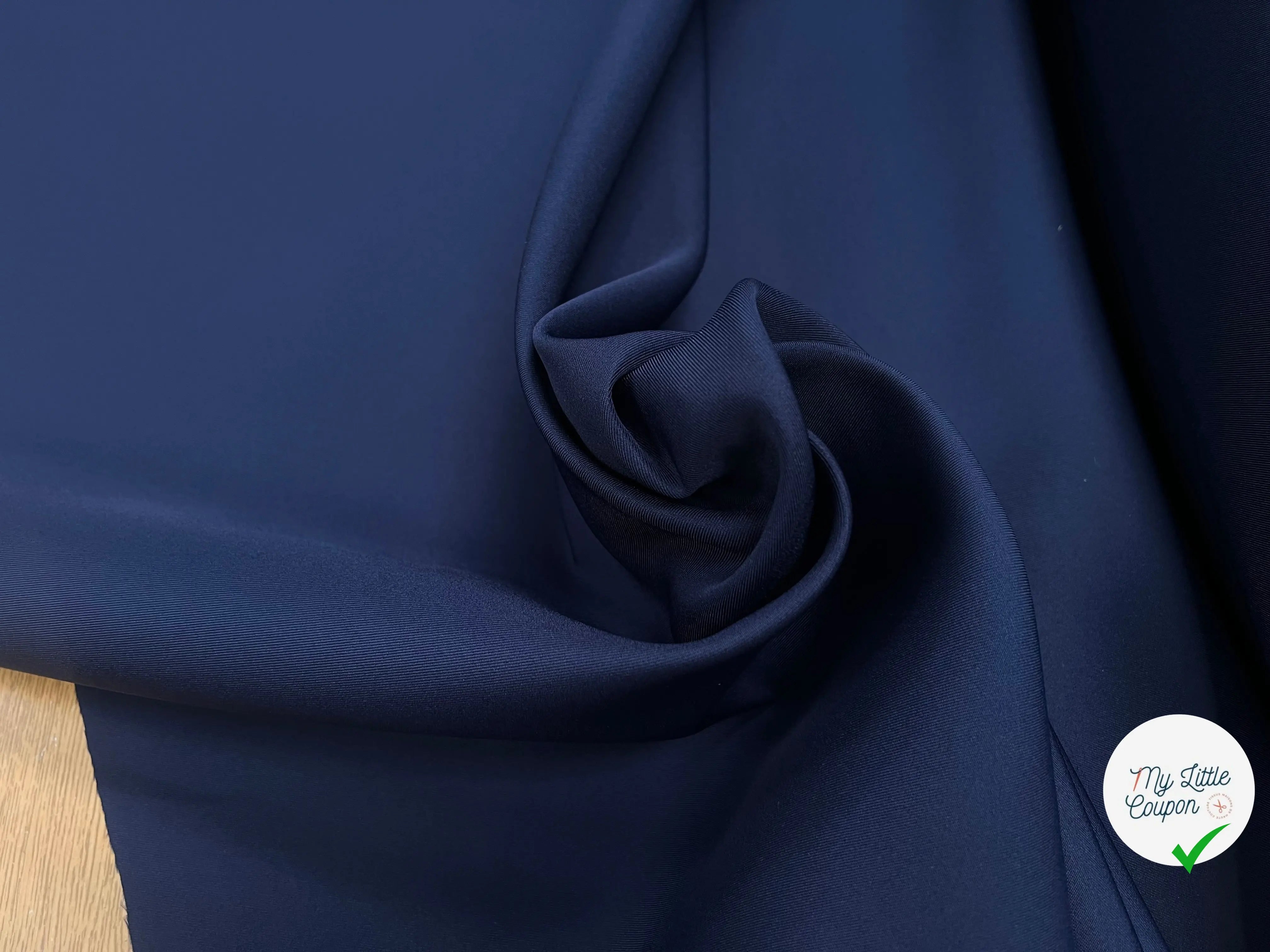 GABARDINE DOUBLE ETOFFE BLEU CHOC JAPON - My Little Coupon