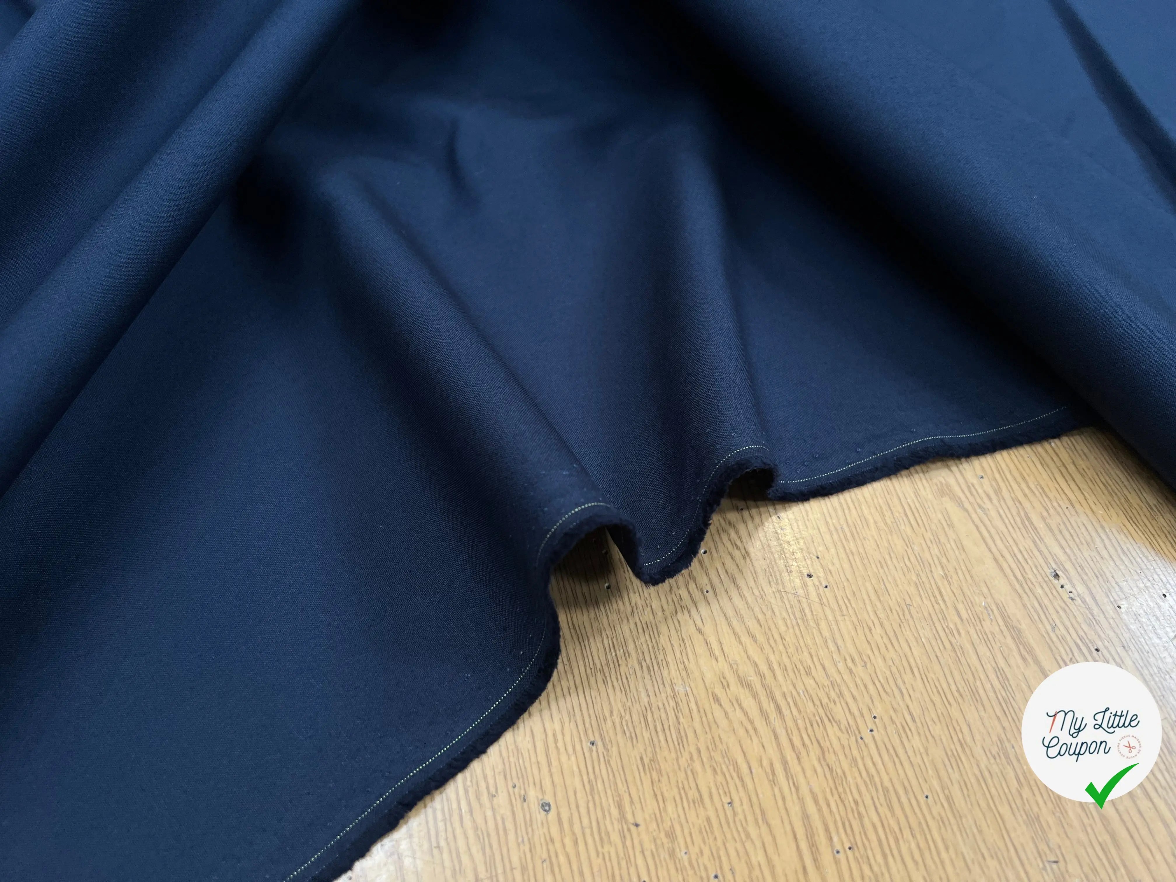 GABARDINE FINE CAMBRIC COTON MARINE - My Little Coupon