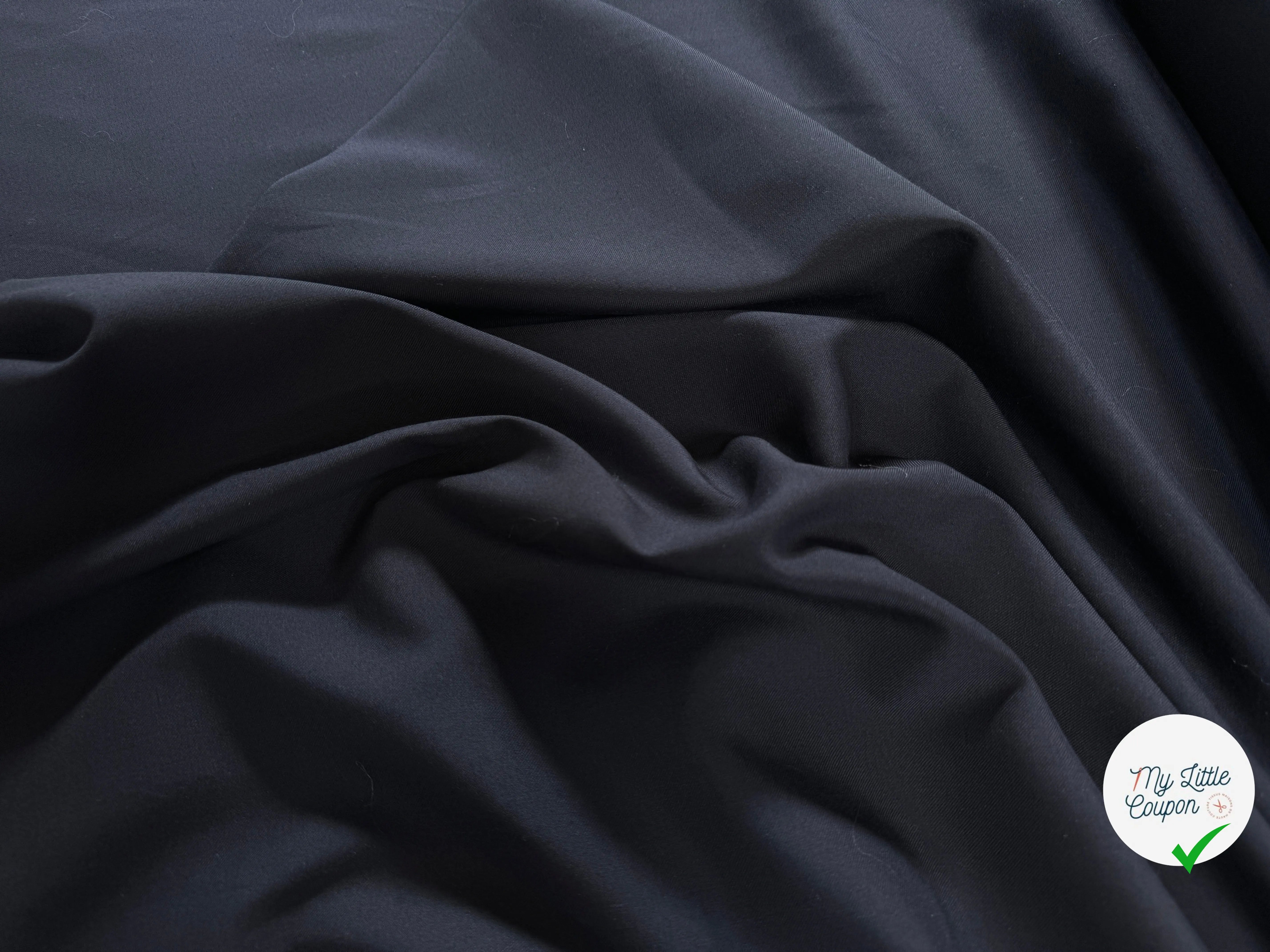 GABARDINE FINE POLYLAINE BLEU MARINEÂ - My Little Coupon