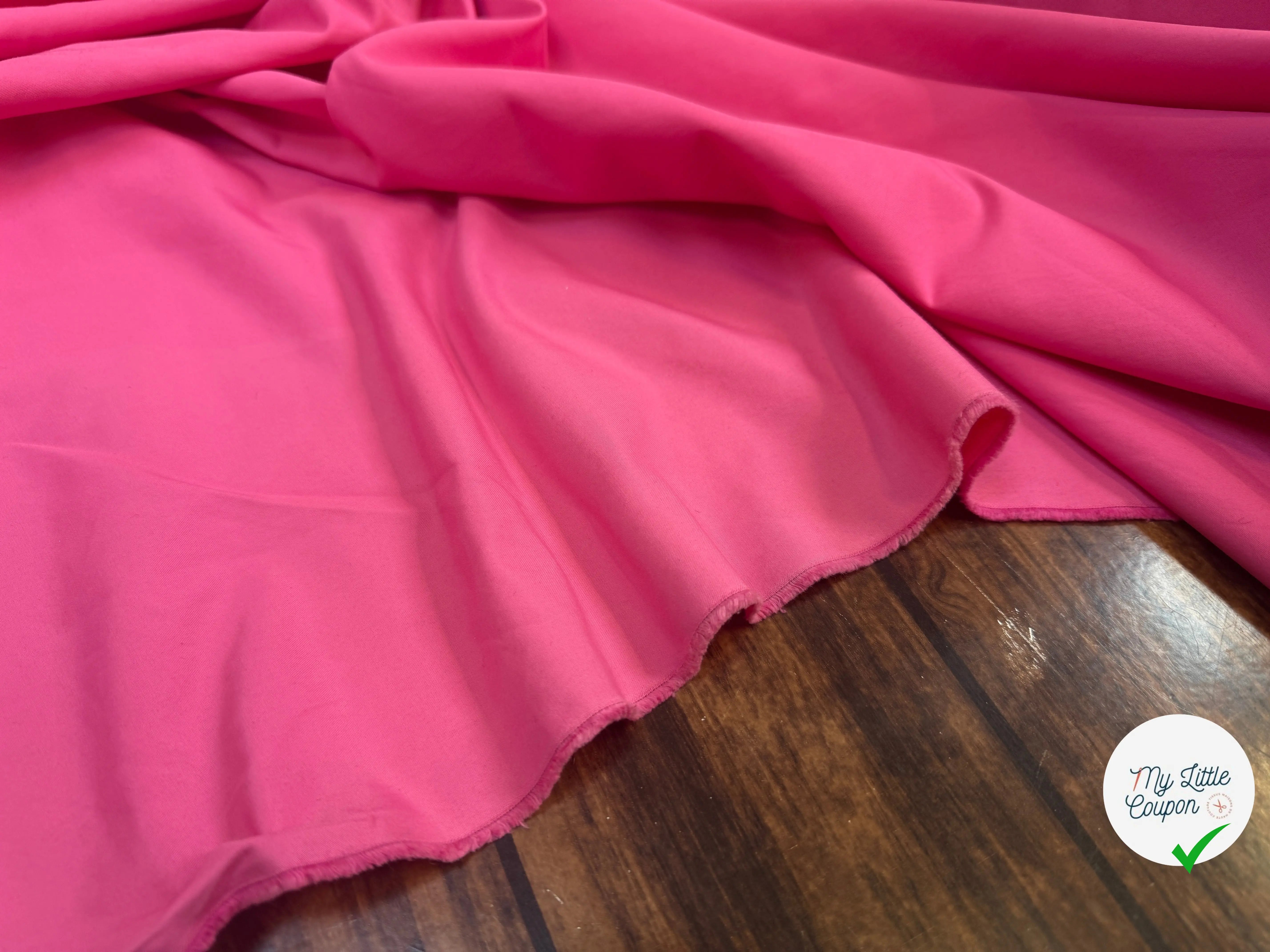 GABARDINE FLUIDE ROSE 87% COTON - My Little Coupon