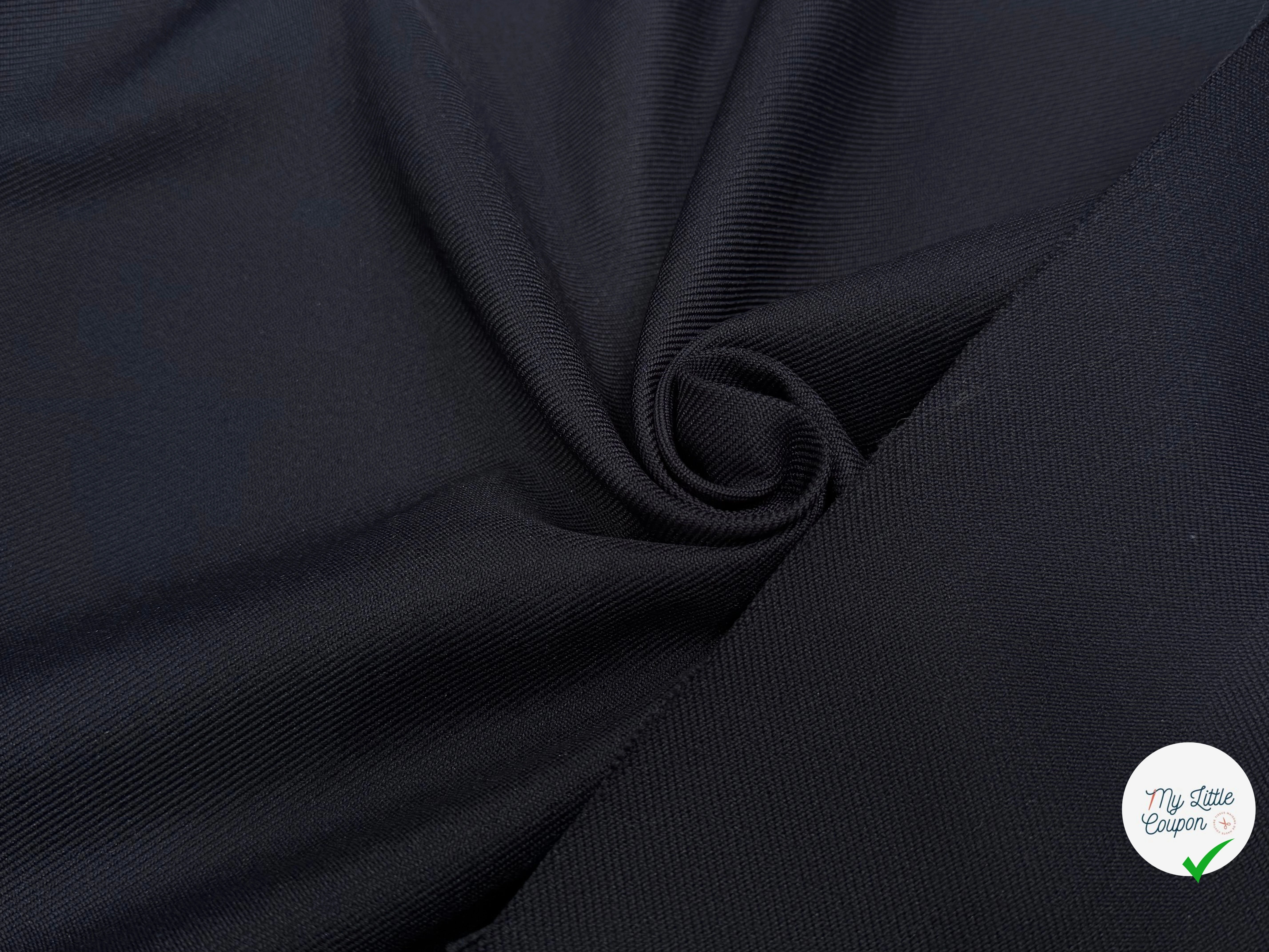 GABARDINE JAPAN QUALITÉ COUTURE BLEU NUIT TOMBER LOURD - My Little Coupon