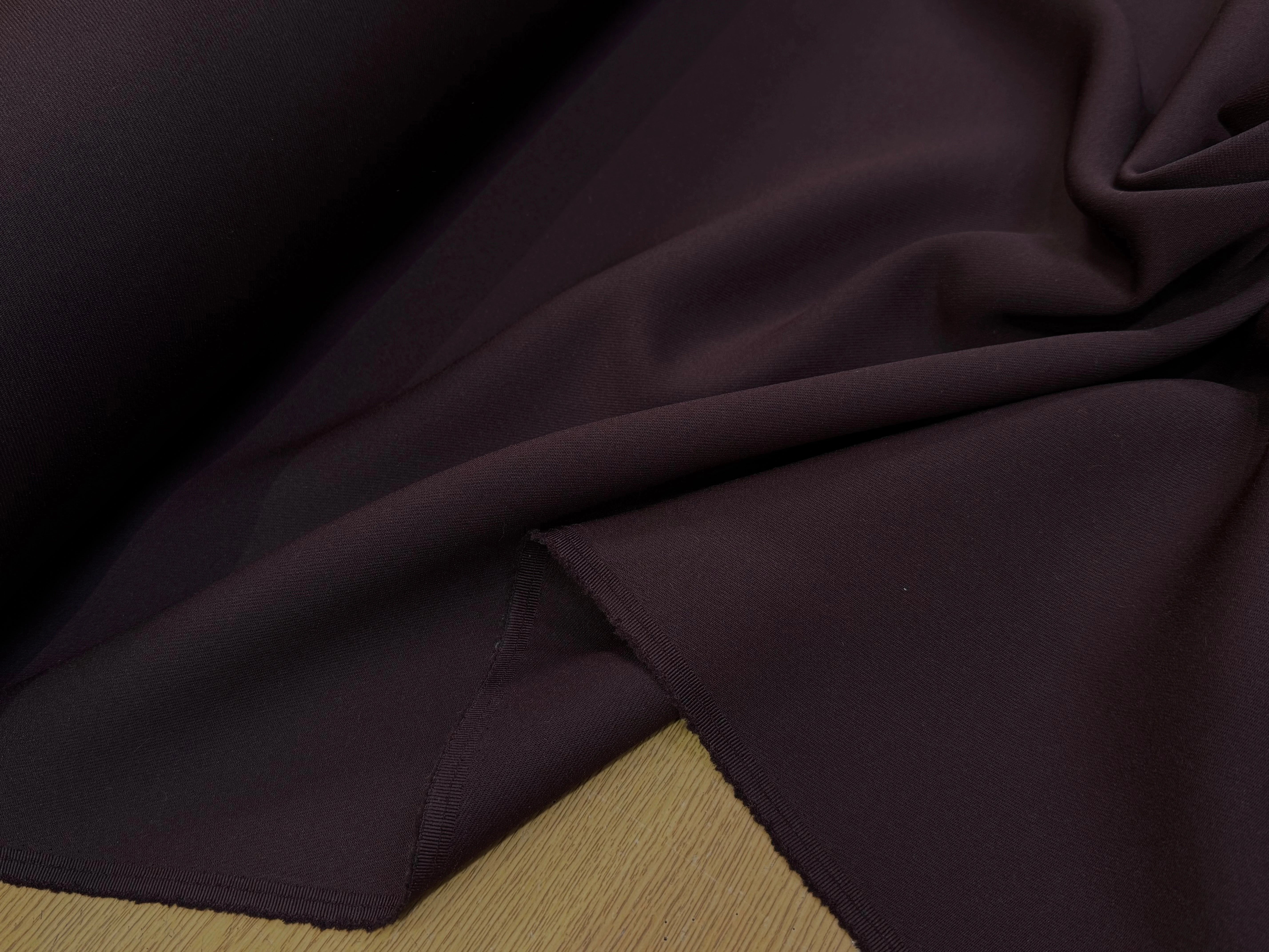 GABARDINE JAPON QUALITÉ COUTURE BEAU TOMBÉ CHOCO-BORDEAUX - My Little Coupon