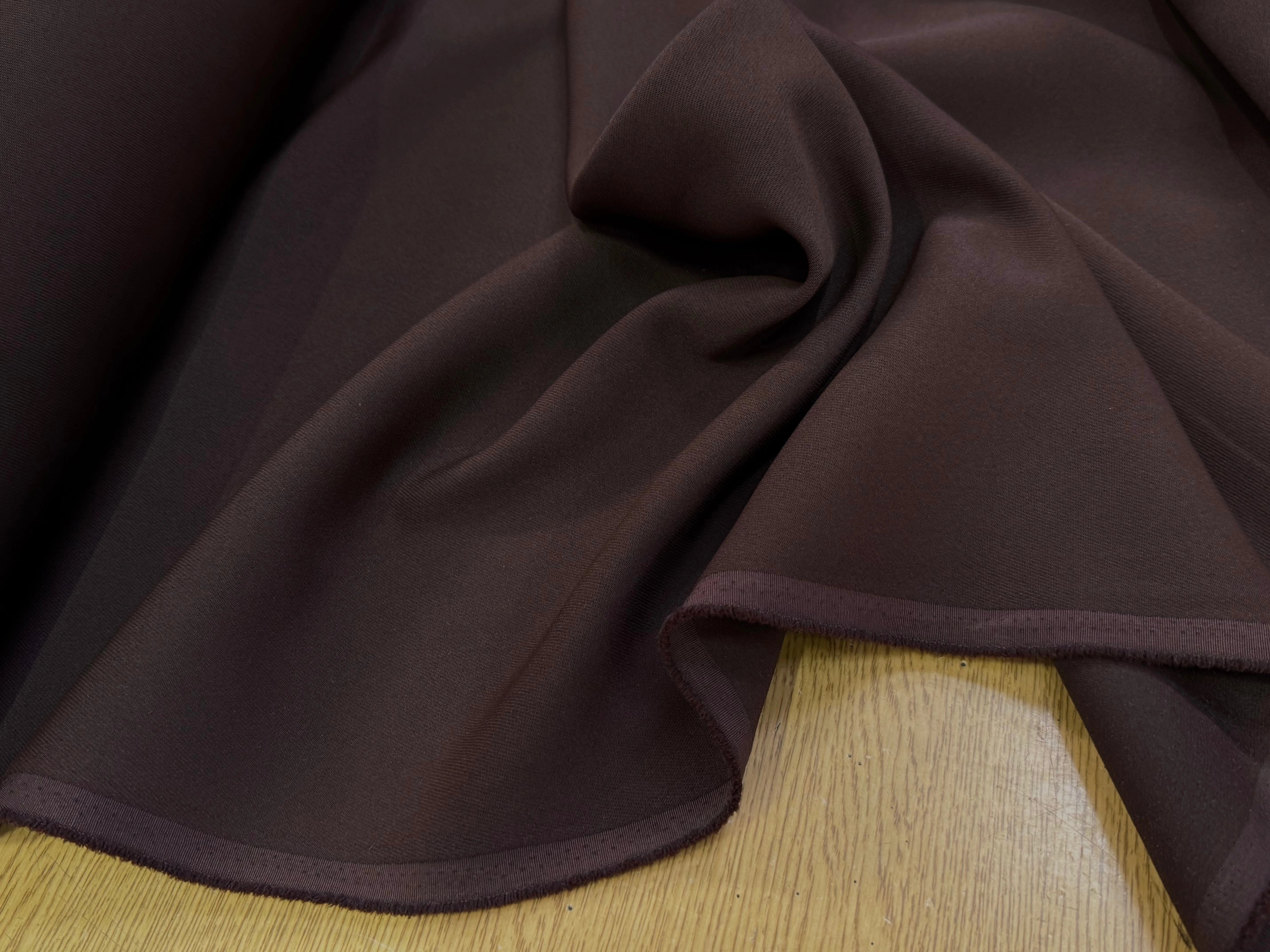 GABARDINE JAPON QUALITÉ COUTURE BEAU TOMBÉ MARRON - My Little Coupon