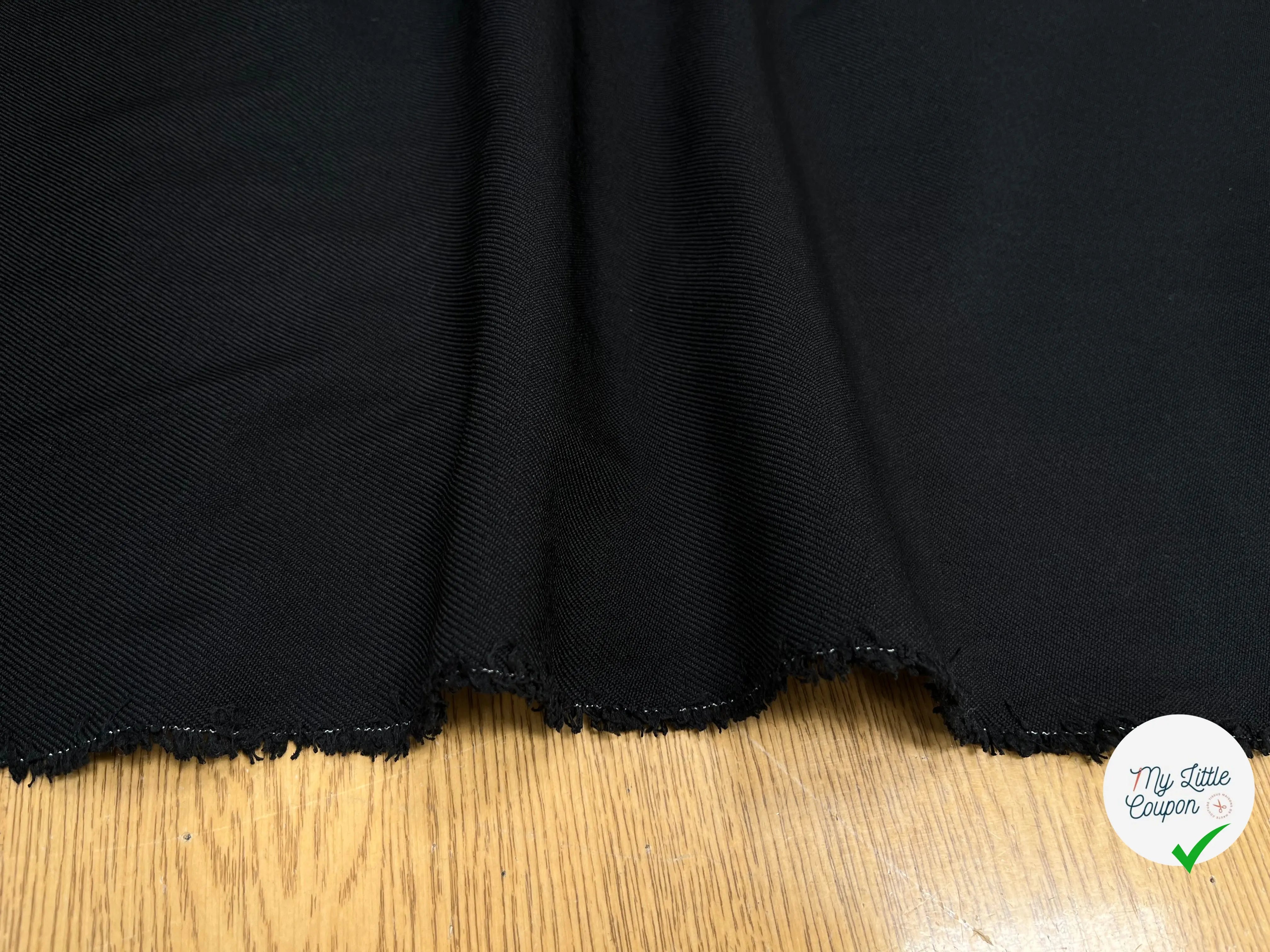 GABARDINE LAINE MÉLANGÉE NOIR - My Little Coupon