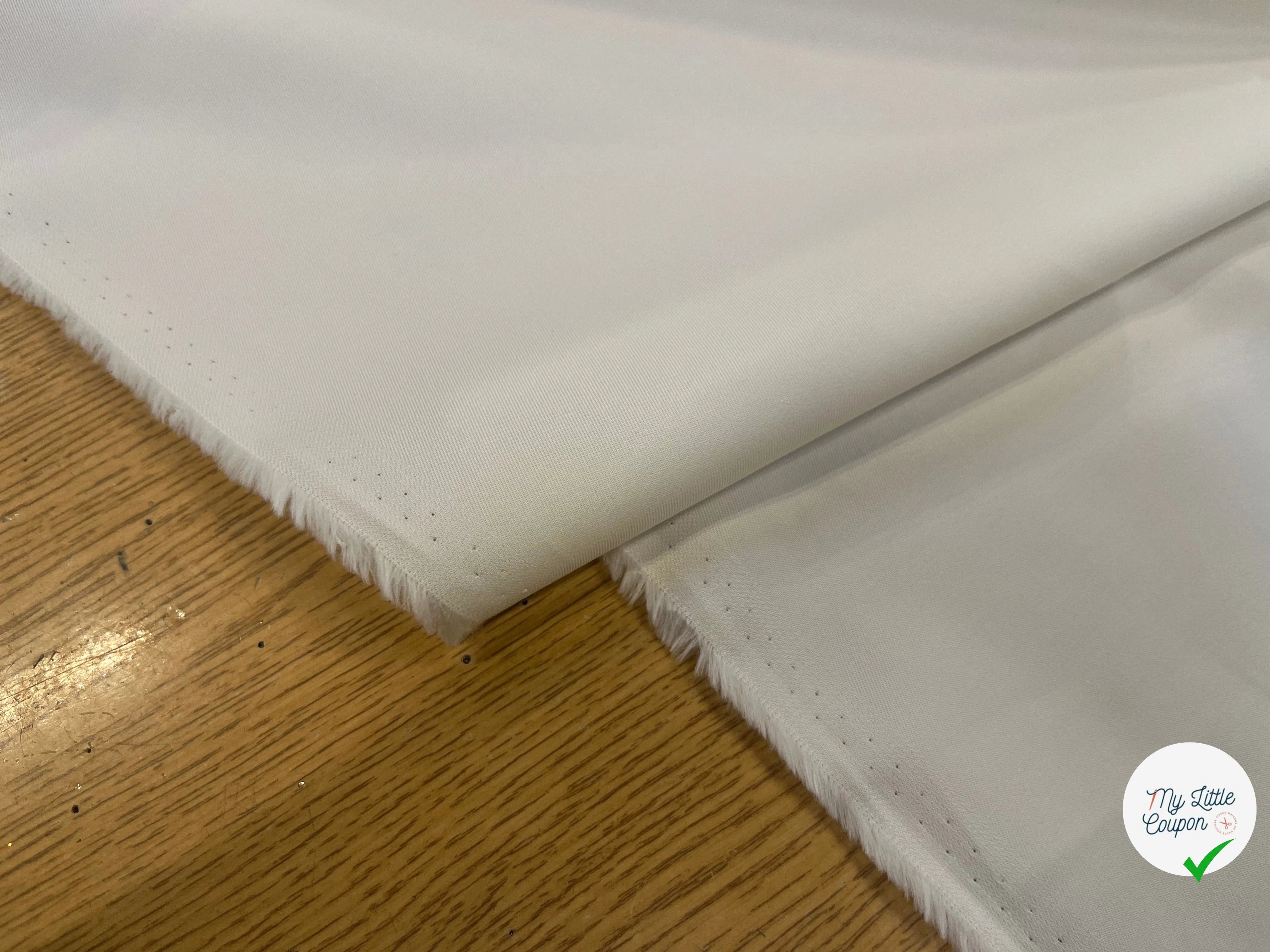 GABARDINE LEGÈREMENT STRIÉE CHALK 150CM - My Little Coupon
