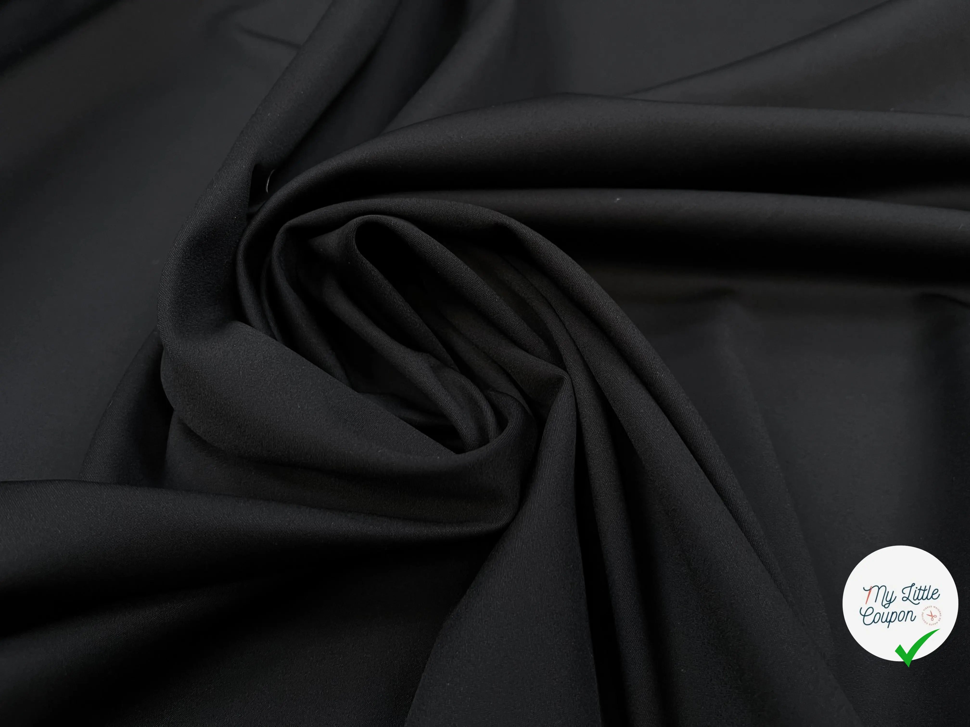 GABARDINE LISSE ULTRA STRETCH NOIR - My Little Coupon