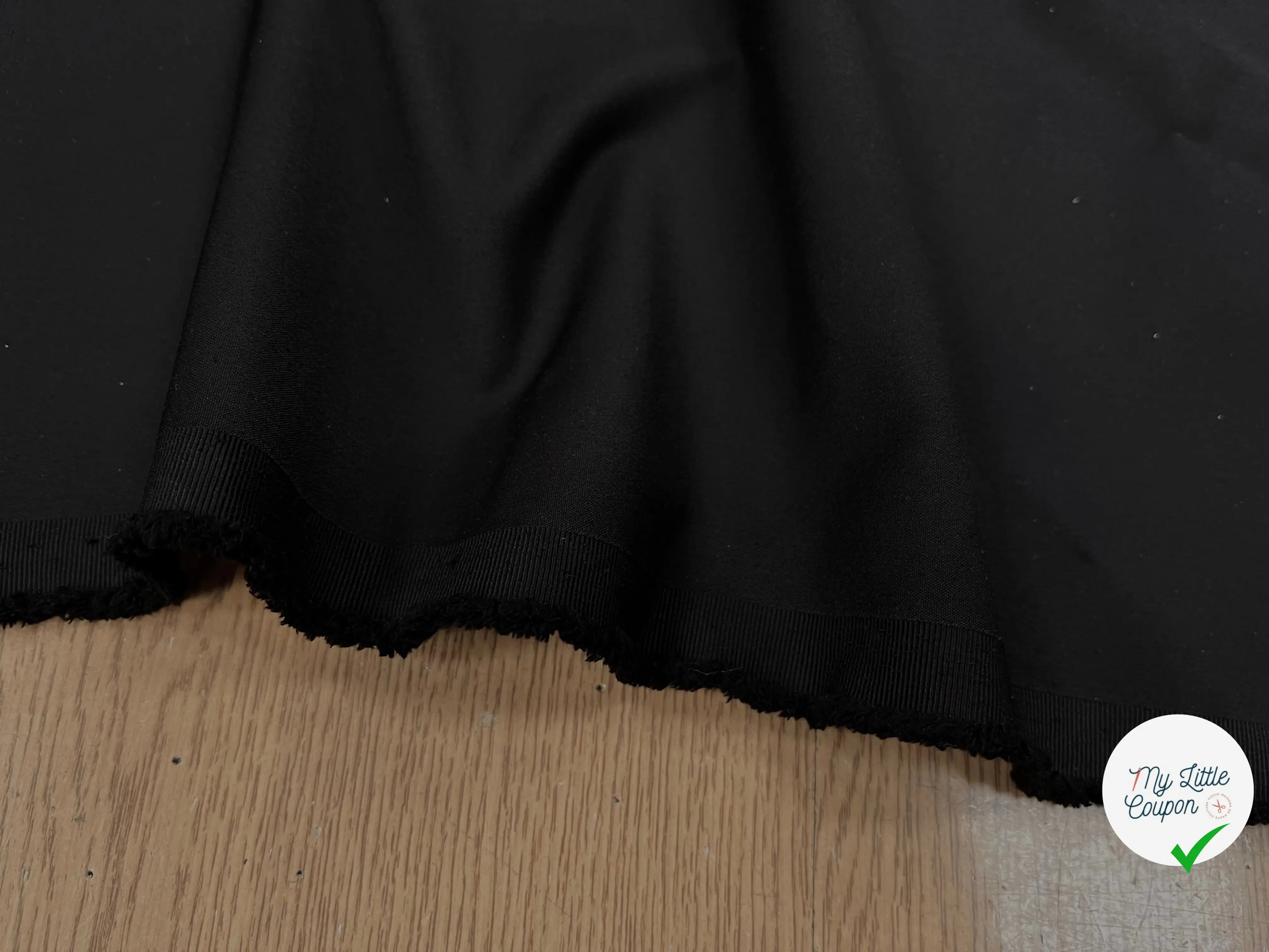 GABARDINE LISSE ULTRA STRETCH NOIR - My Little Coupon