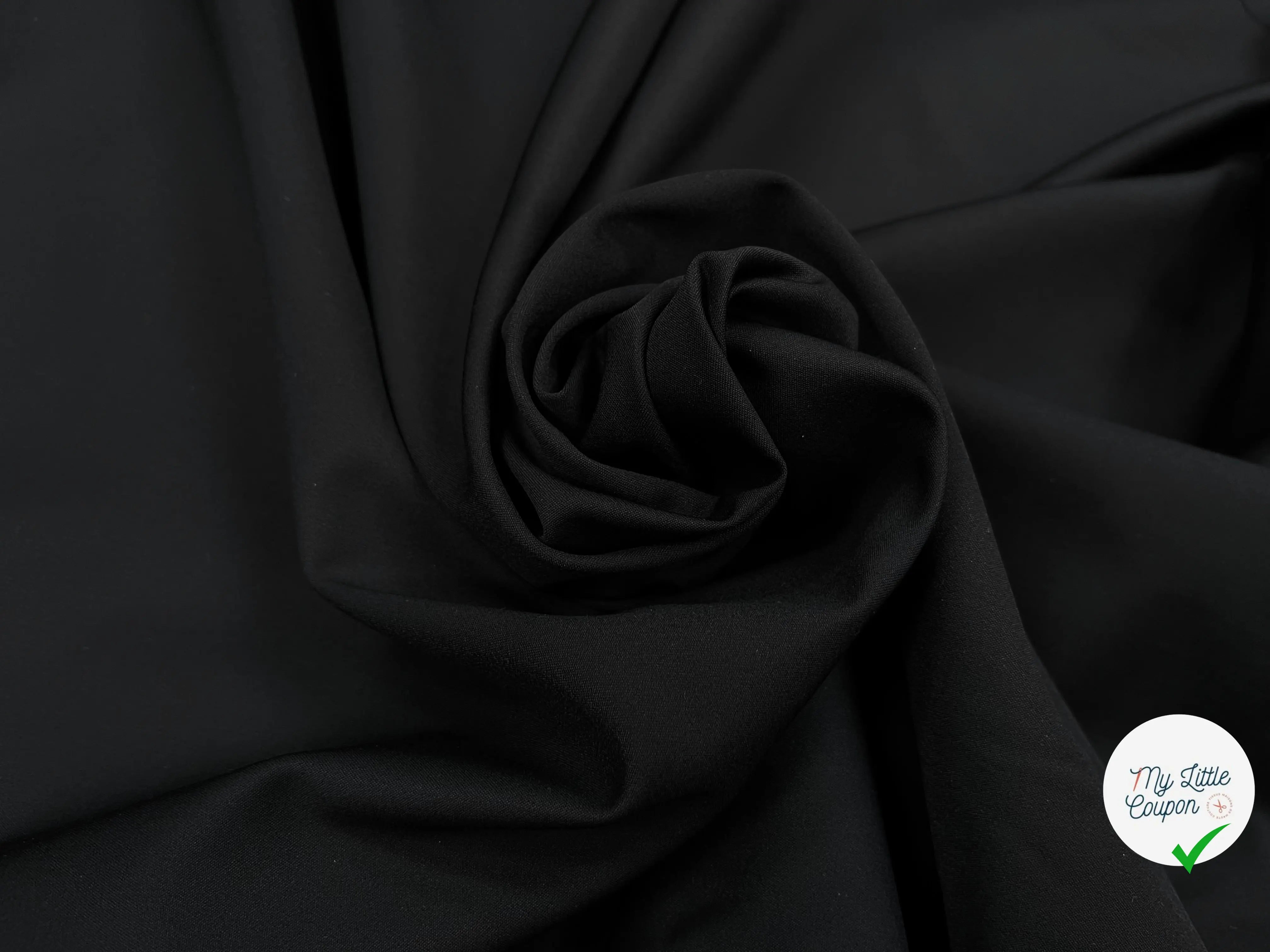GABARDINE LISSE ULTRA STRETCH NOIR - My Little Coupon