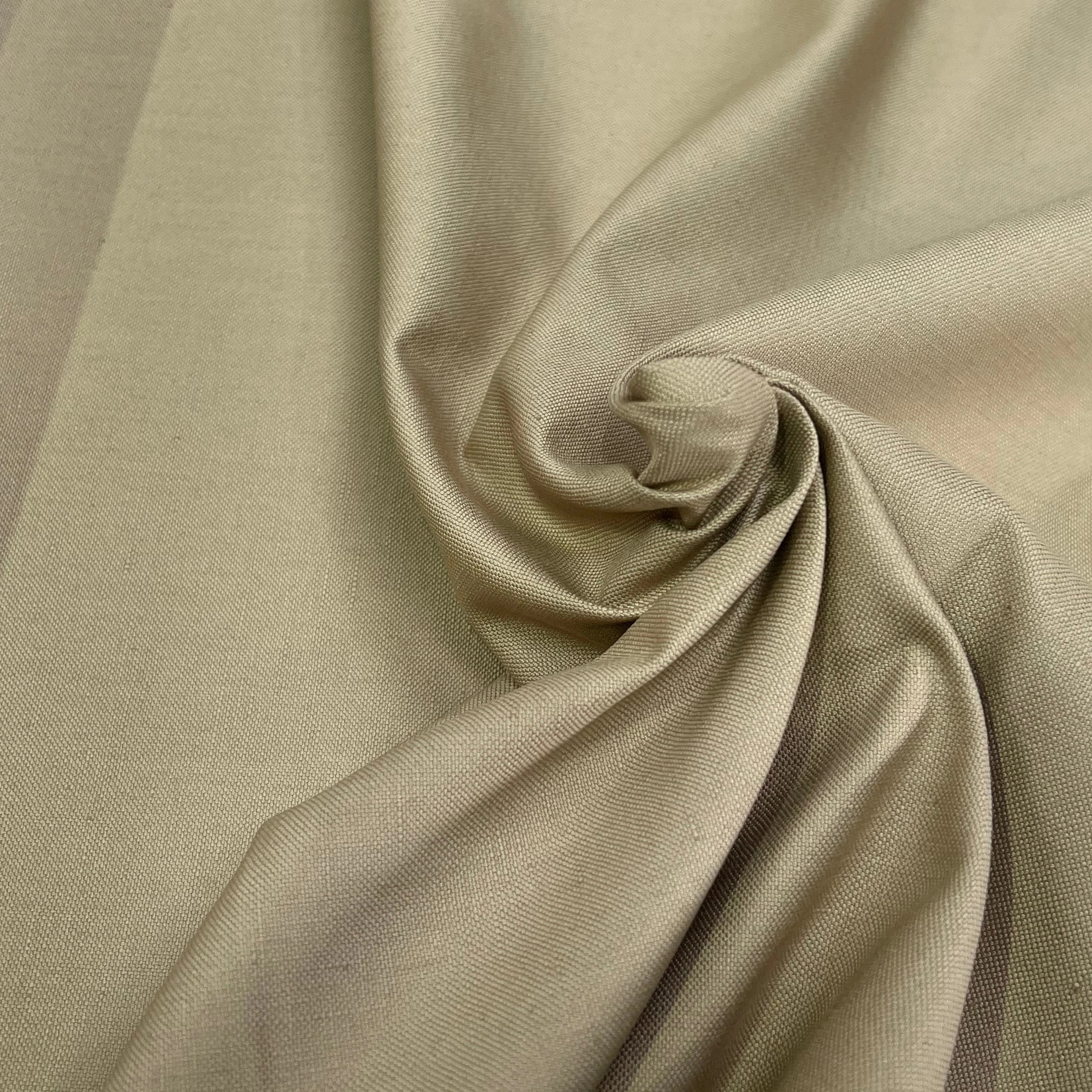 GABARDINE LOURDE BELLE TENUE BEIGE FONCÉ 100% COTON 150CM - My Little Coupon