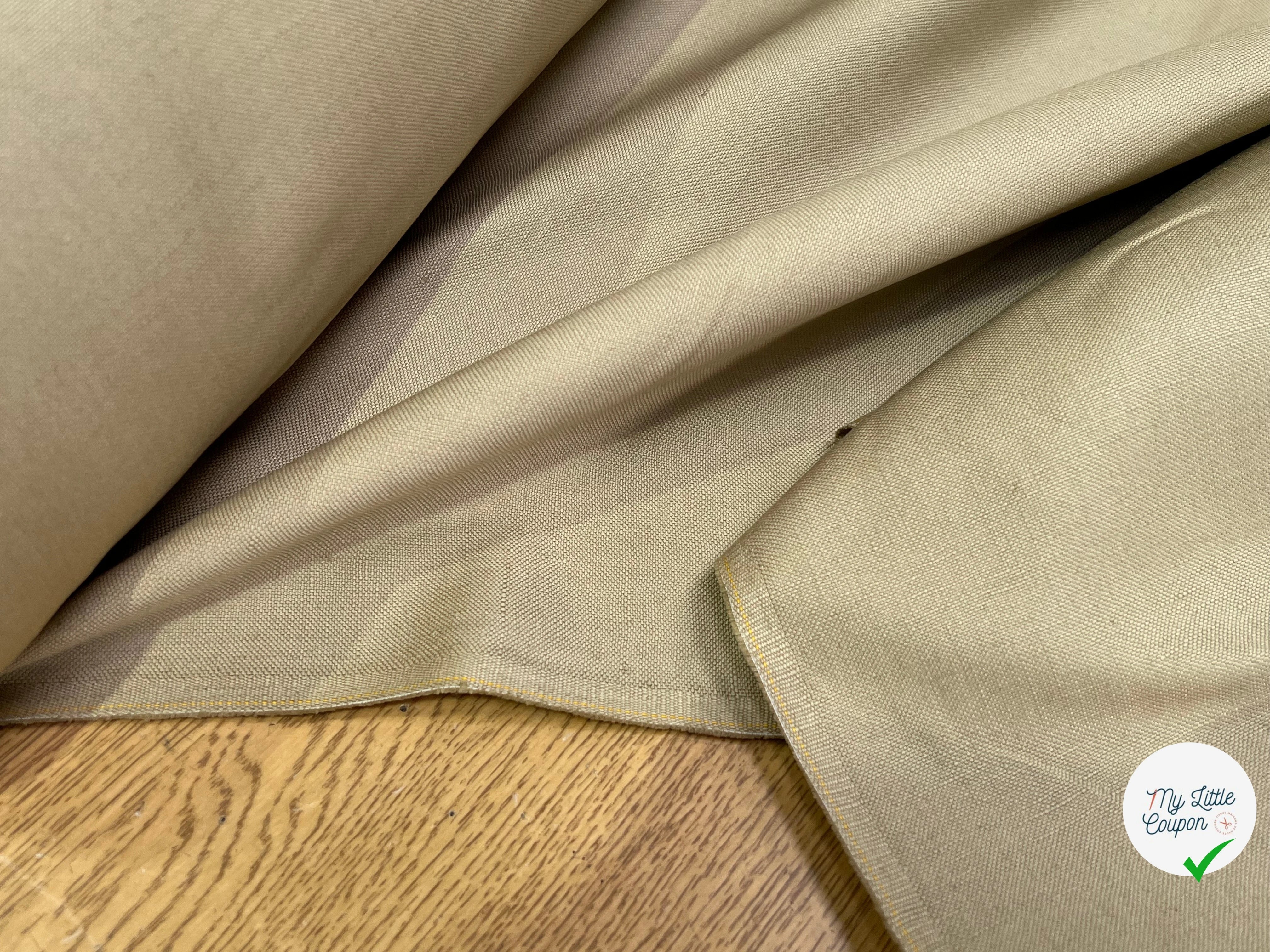 GABARDINE LOURDE BELLE TENUE BEIGE FONCÉ 100% COTON 150CM - My Little Coupon