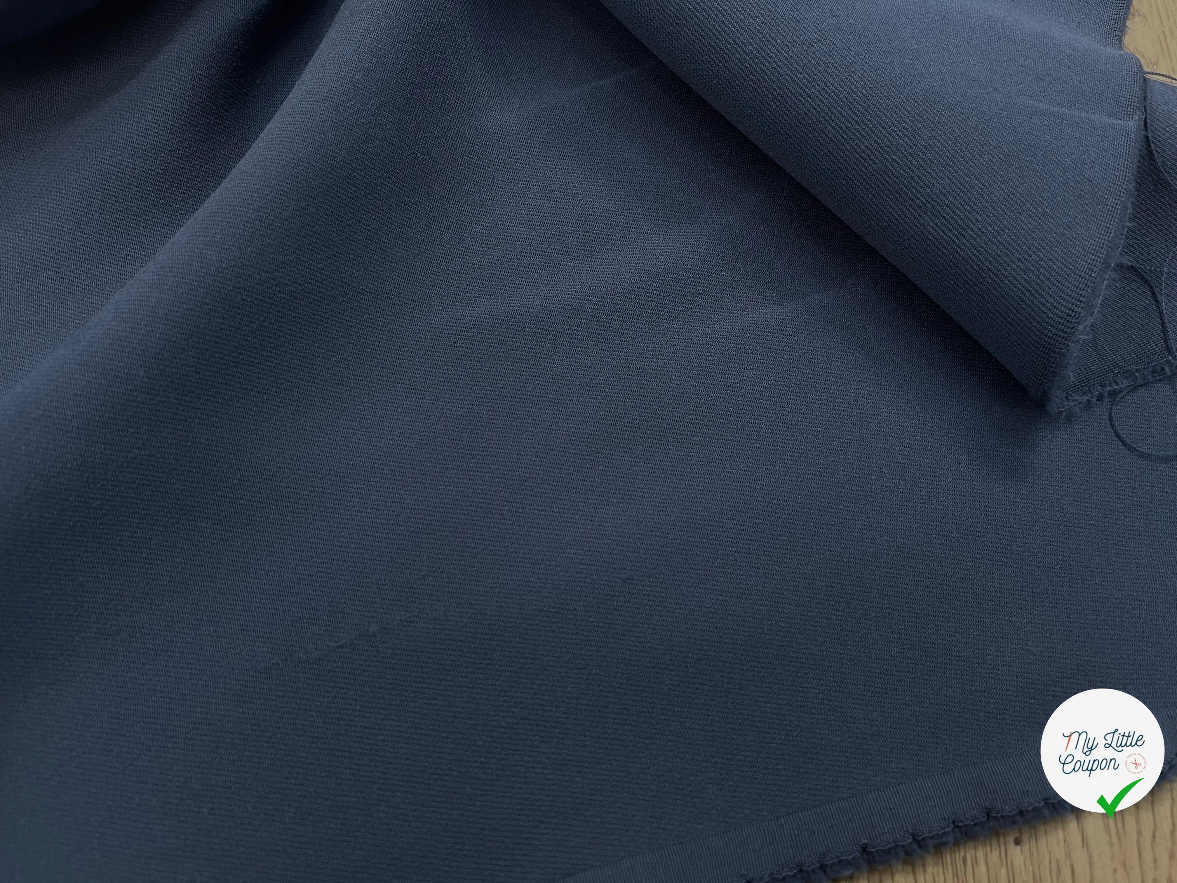 GABARDINE LOURDE POLYESTER BLEU 130CM JAPAN - My Little Coupon