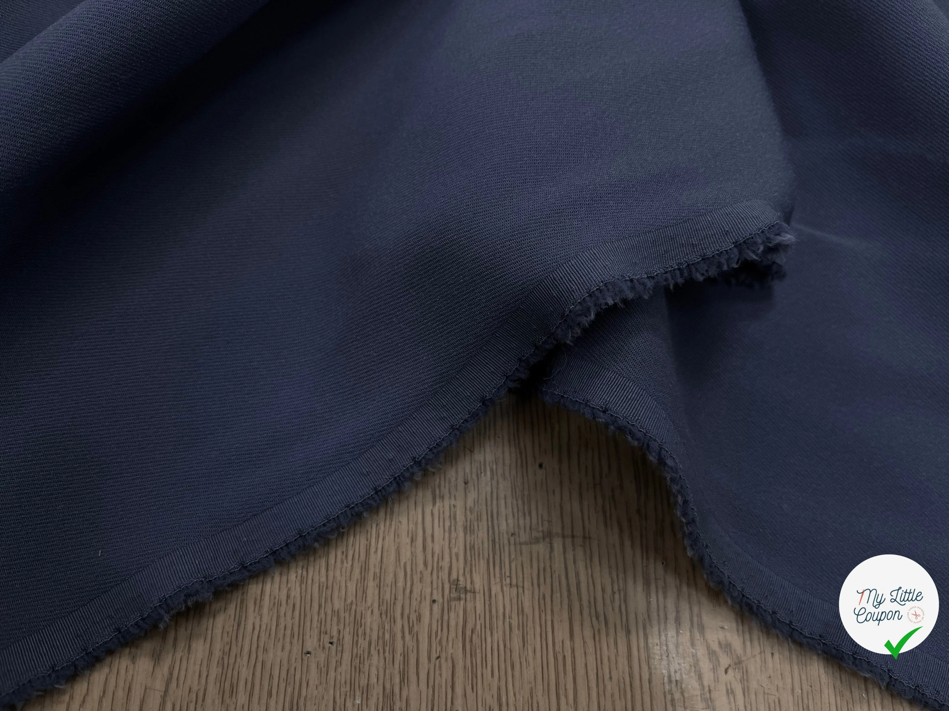 GABARDINE LOURDE POLYESTER BLEU 130CM JAPAN - My Little Coupon