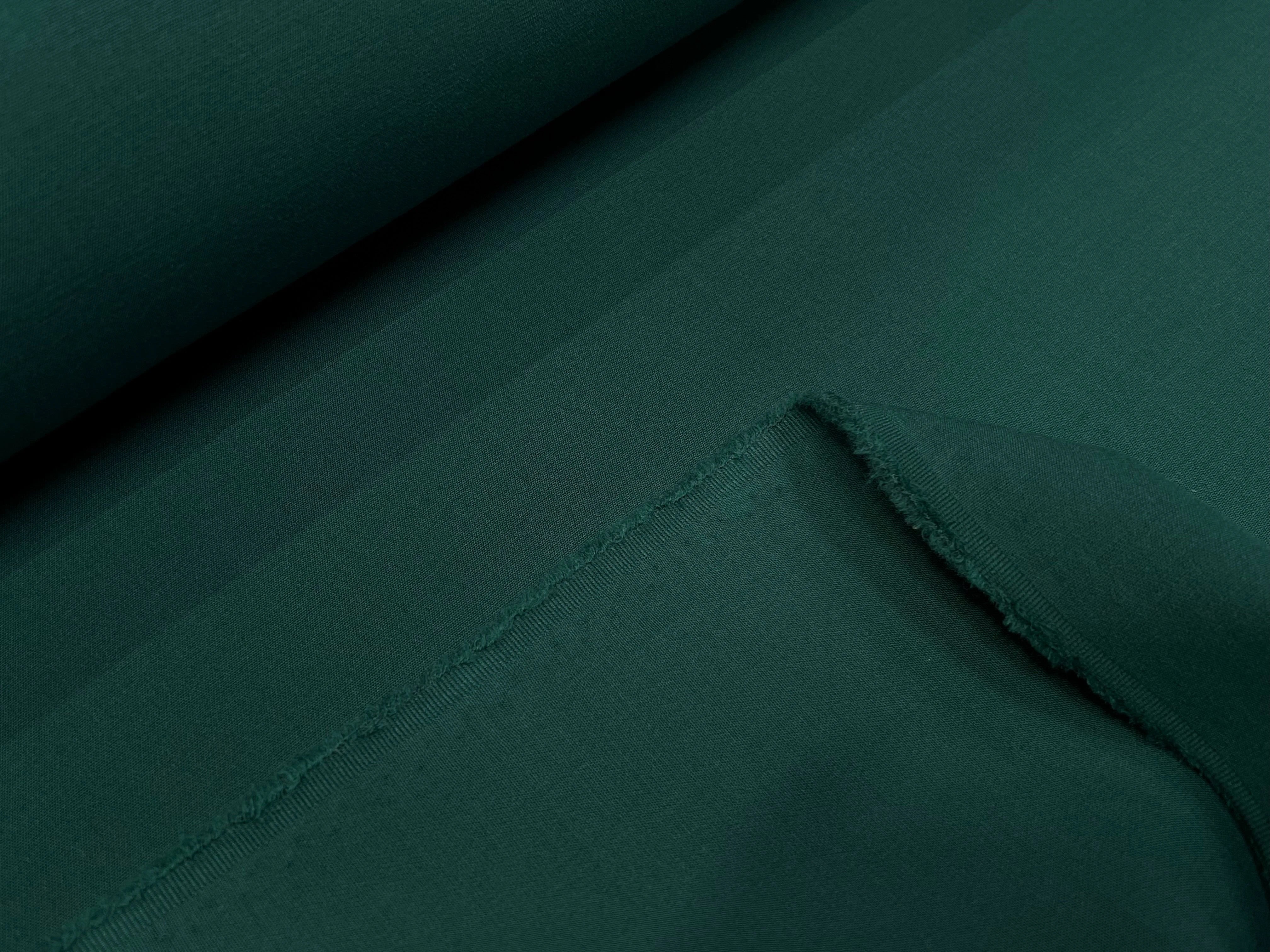 GABARDINE LOURDE STRETCH 43% LAINE VIERGE VERT FORÊT 130CM - My Little Coupon