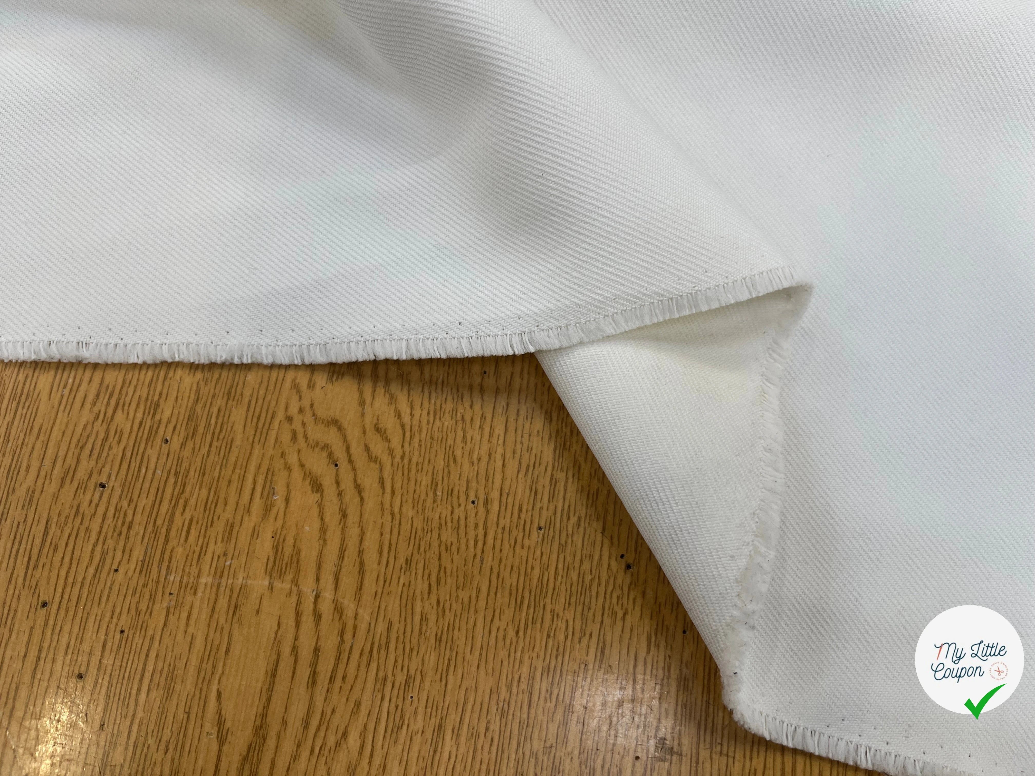 GABARDINE LOURDE STRIÉE BLANCHE JAPAN - My Little Coupon